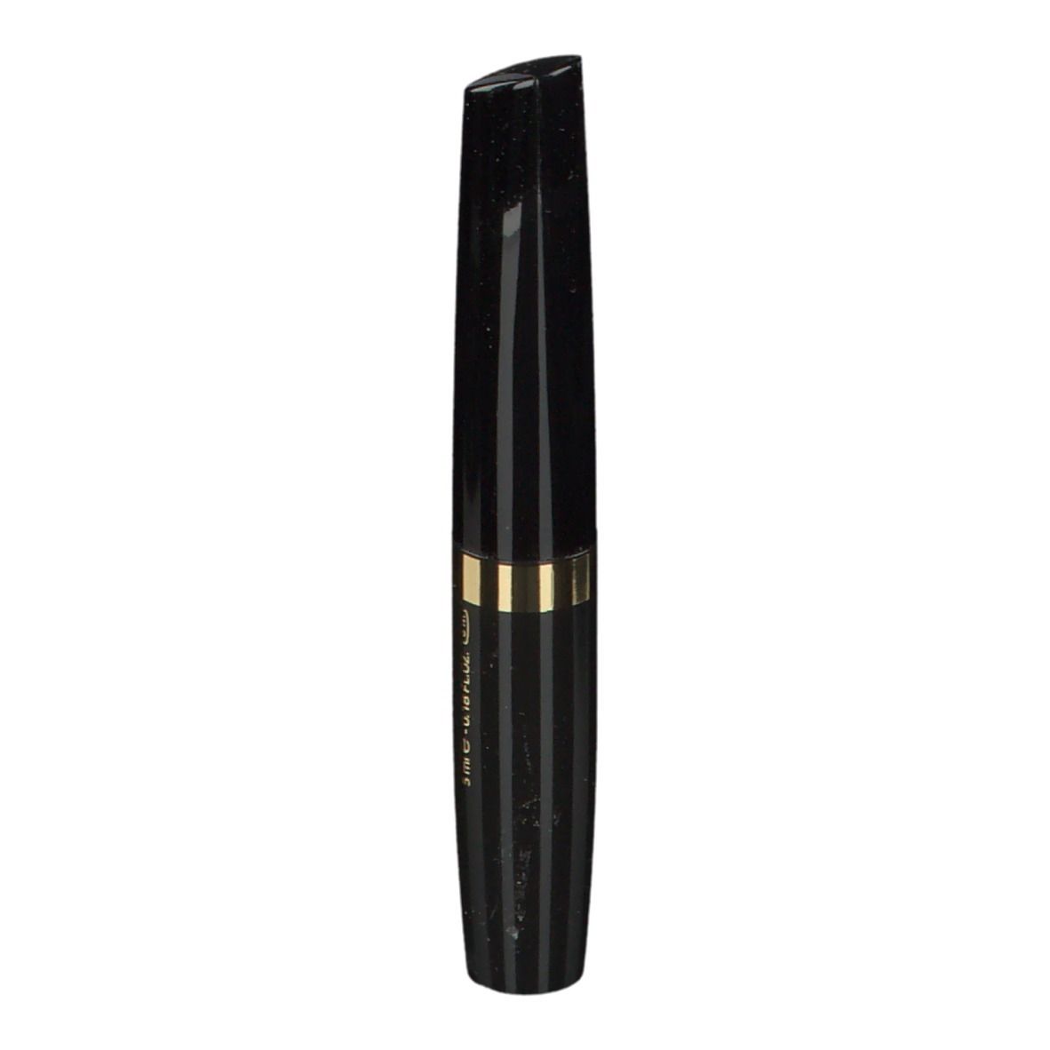 Contenitore eyeliner nero con fascia oro. Strisce verticali. Marchio: EuPhidra.