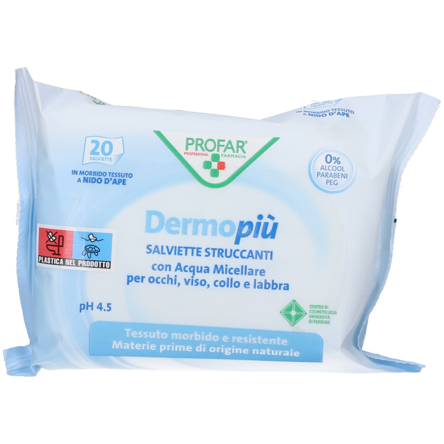 Dermo Piu' Salviettine Struccanti 20 Pezzi Profar