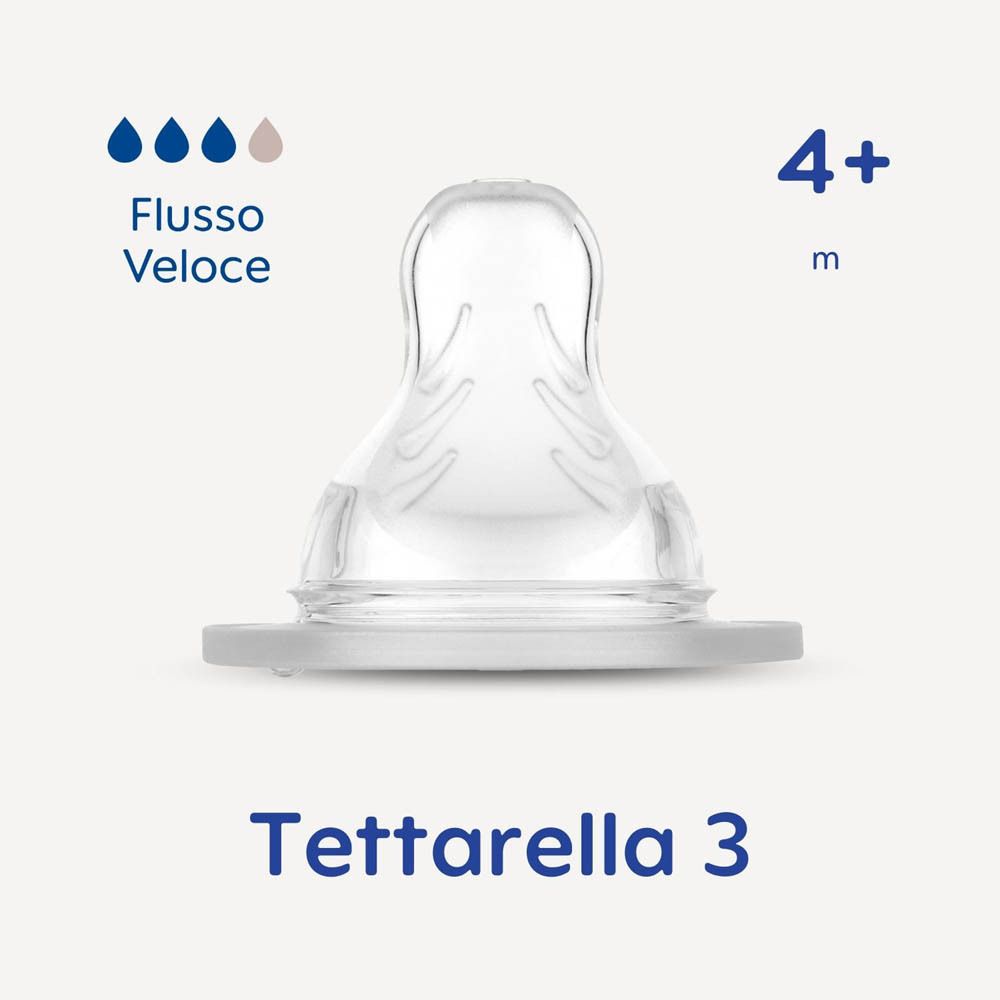Tettarella MAM Tettarella 3, flusso veloce, per neonati da 4+ mesi.