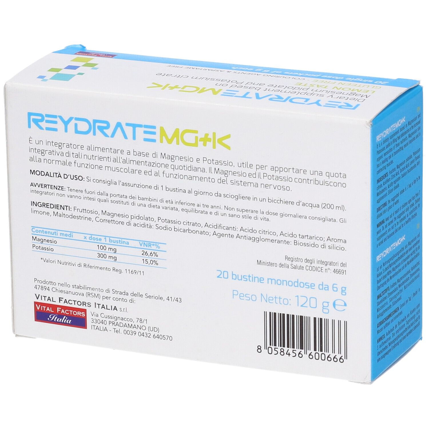 Reydrate Mg+K 20 Bustine