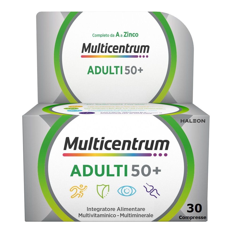 Multicentrum Adulti 50 Multivitaminico Vitamina C E Calcio 30cpr 30 