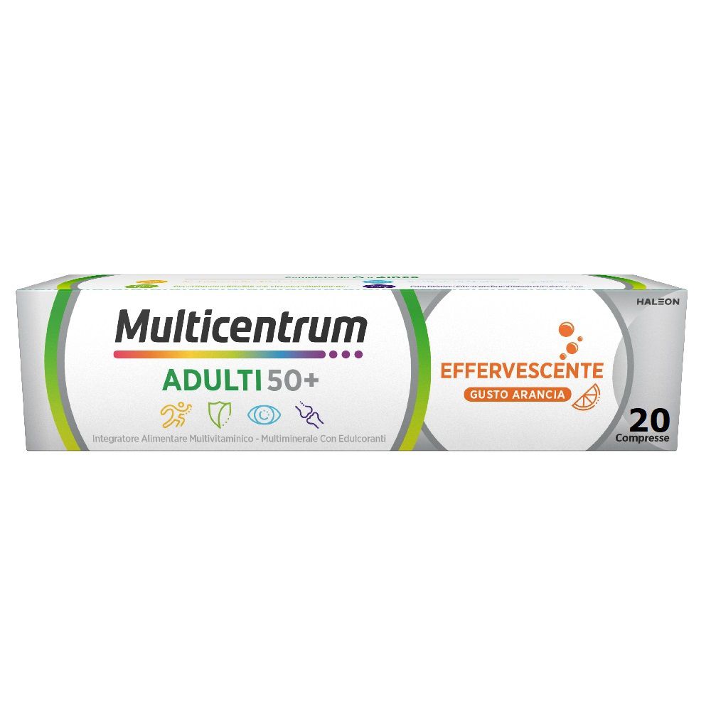 Multicentrum Adulti 50 Multivitaminico Vitamina C D Calcio 20cpr Eff 