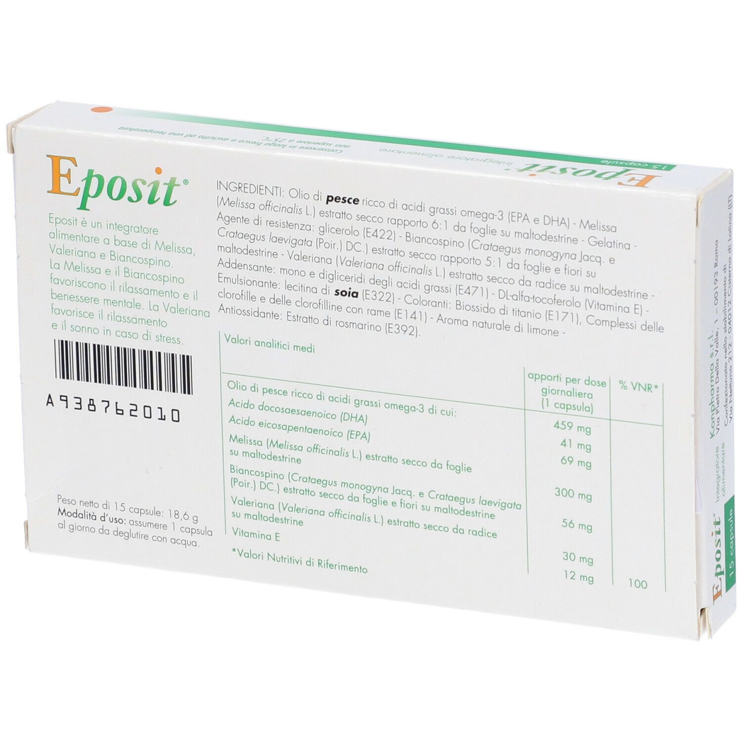 Eposit 15 Capsule 18,6 G