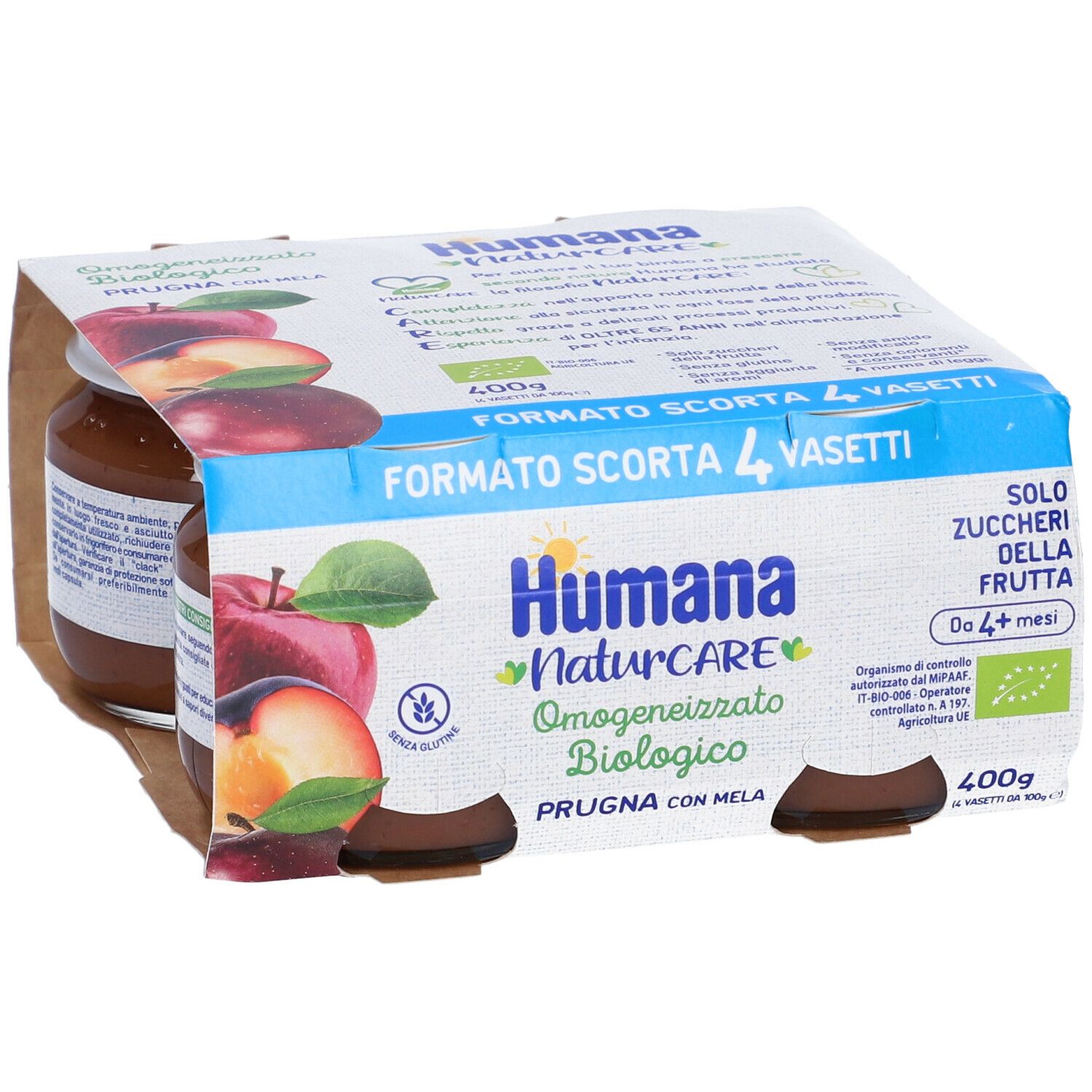 Humana omogeneizzato biologico pera 4x100g - Bimbostore