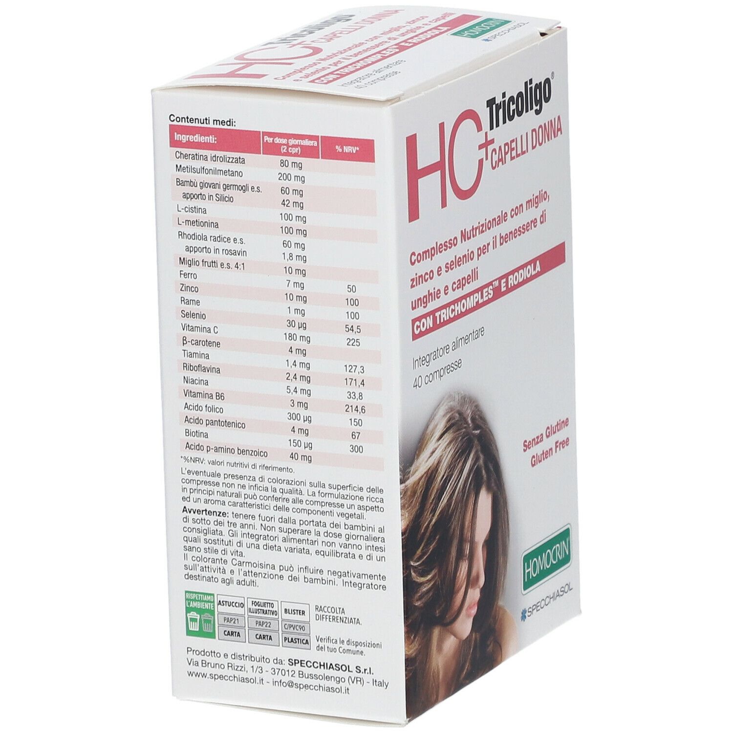 SPECCHIASOL HC+ Tricoligo® Capelli Donna