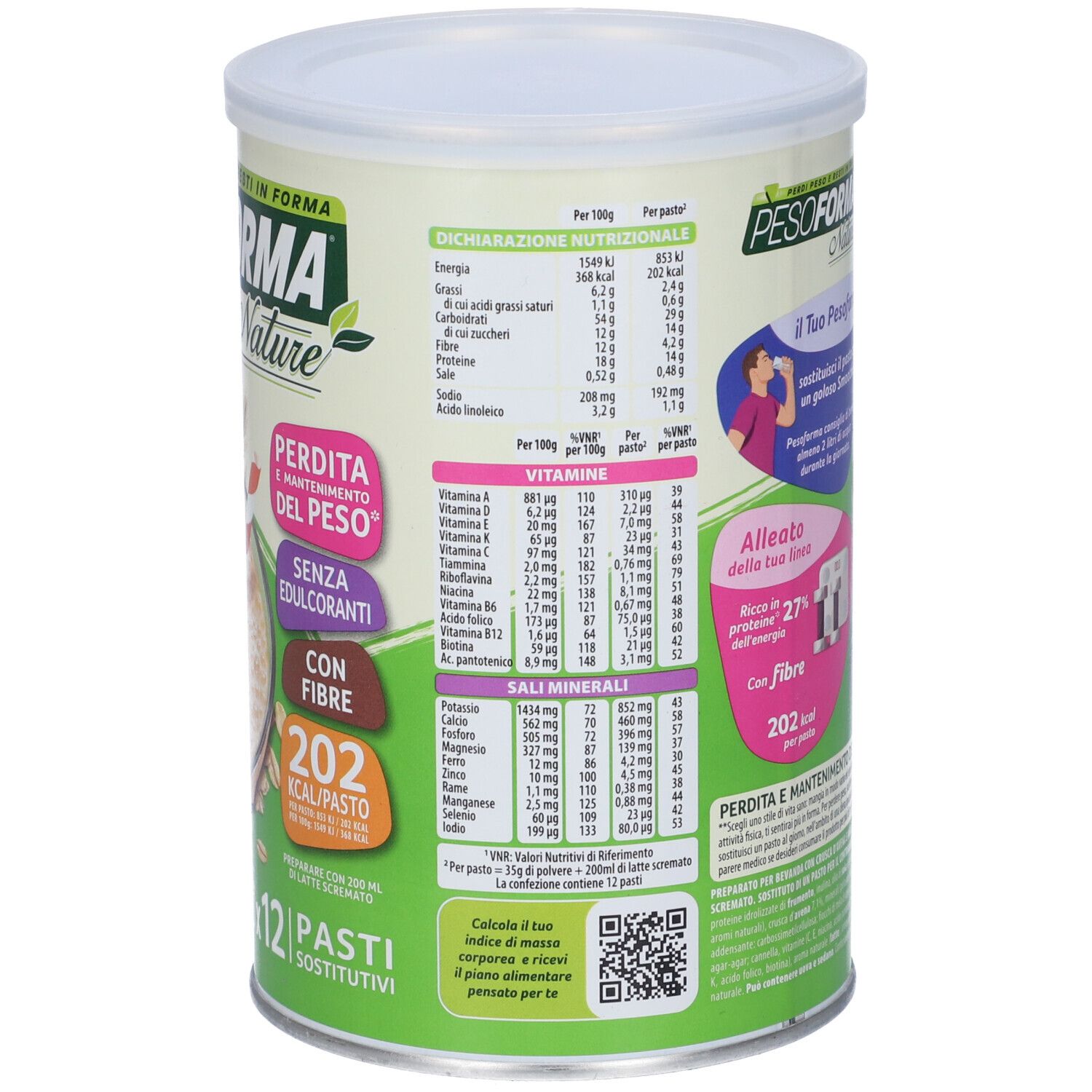 Pesoforma Nature - 12 Pasti Smoothie con Mela Polvere da 420g