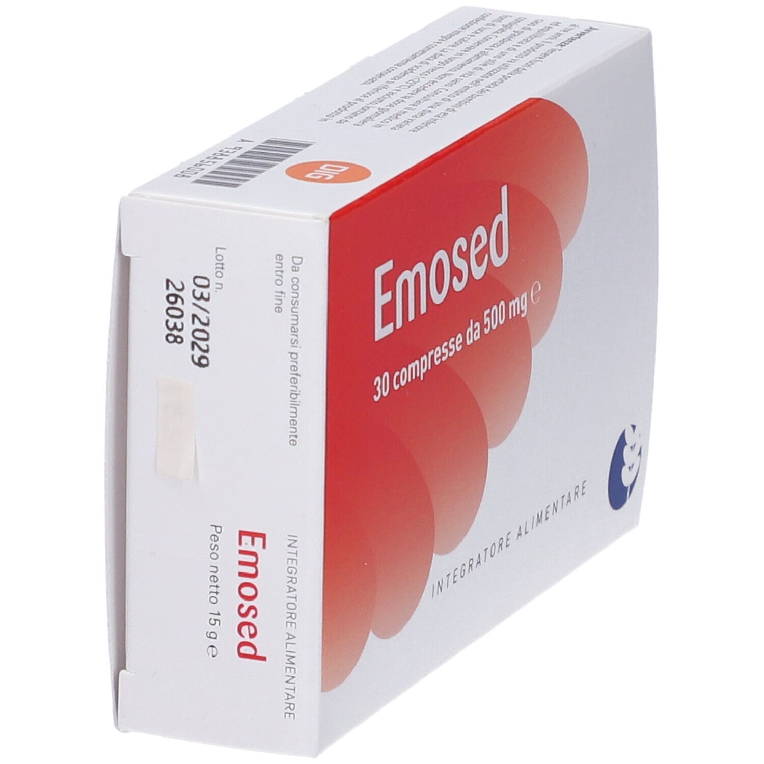 Emosed 30 compresse da 500 mg, integratore alimentare.