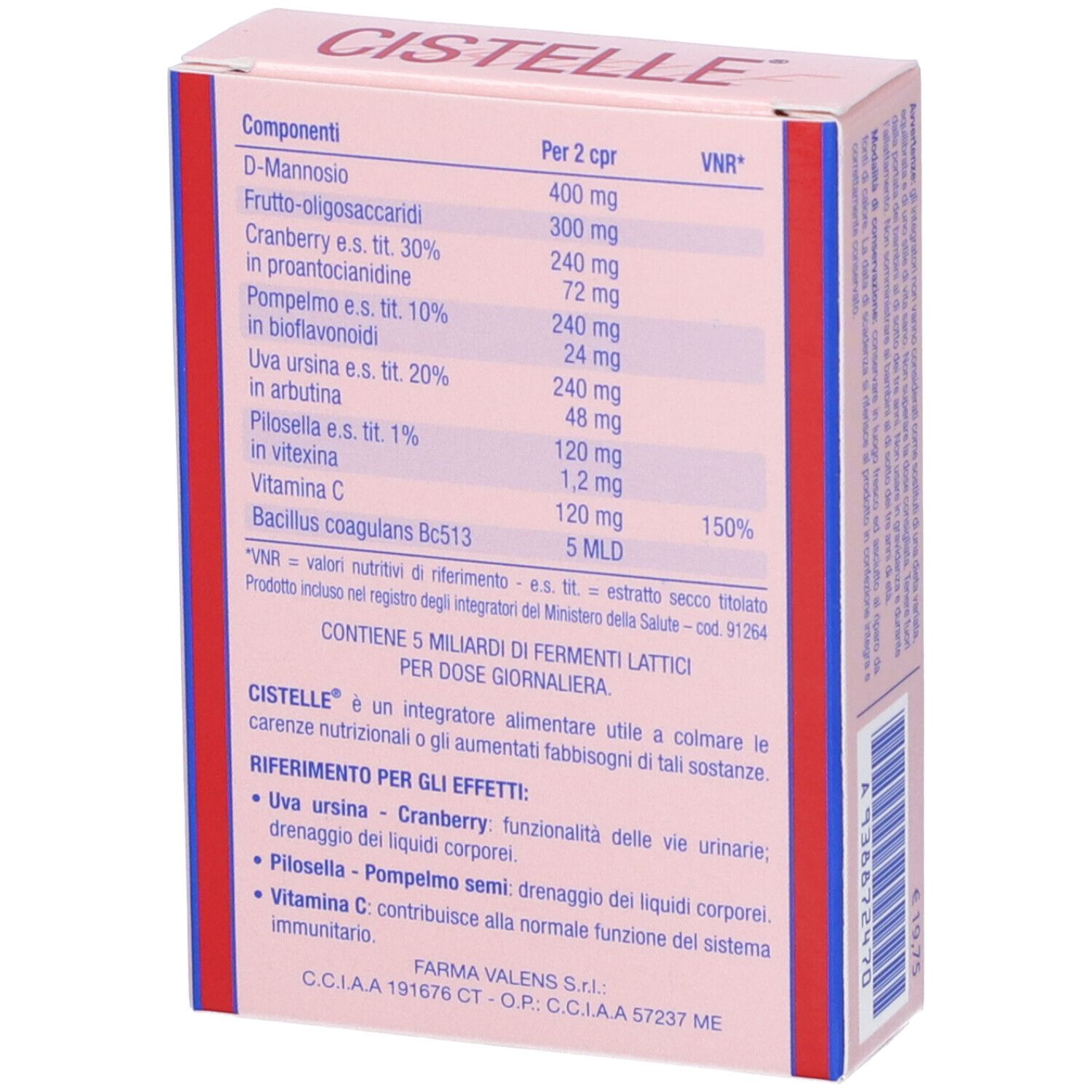 Cistelle 20 Compresse