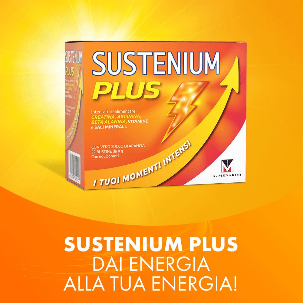 Sustenium Plus | Integratore energizzante con Vitamine, Minerali e Aminoacidi 22 bustine