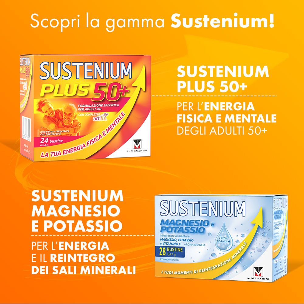 Sustenium Plus | Integratore energizzante con Vitamine, Minerali e Aminoacidi 22 bustine