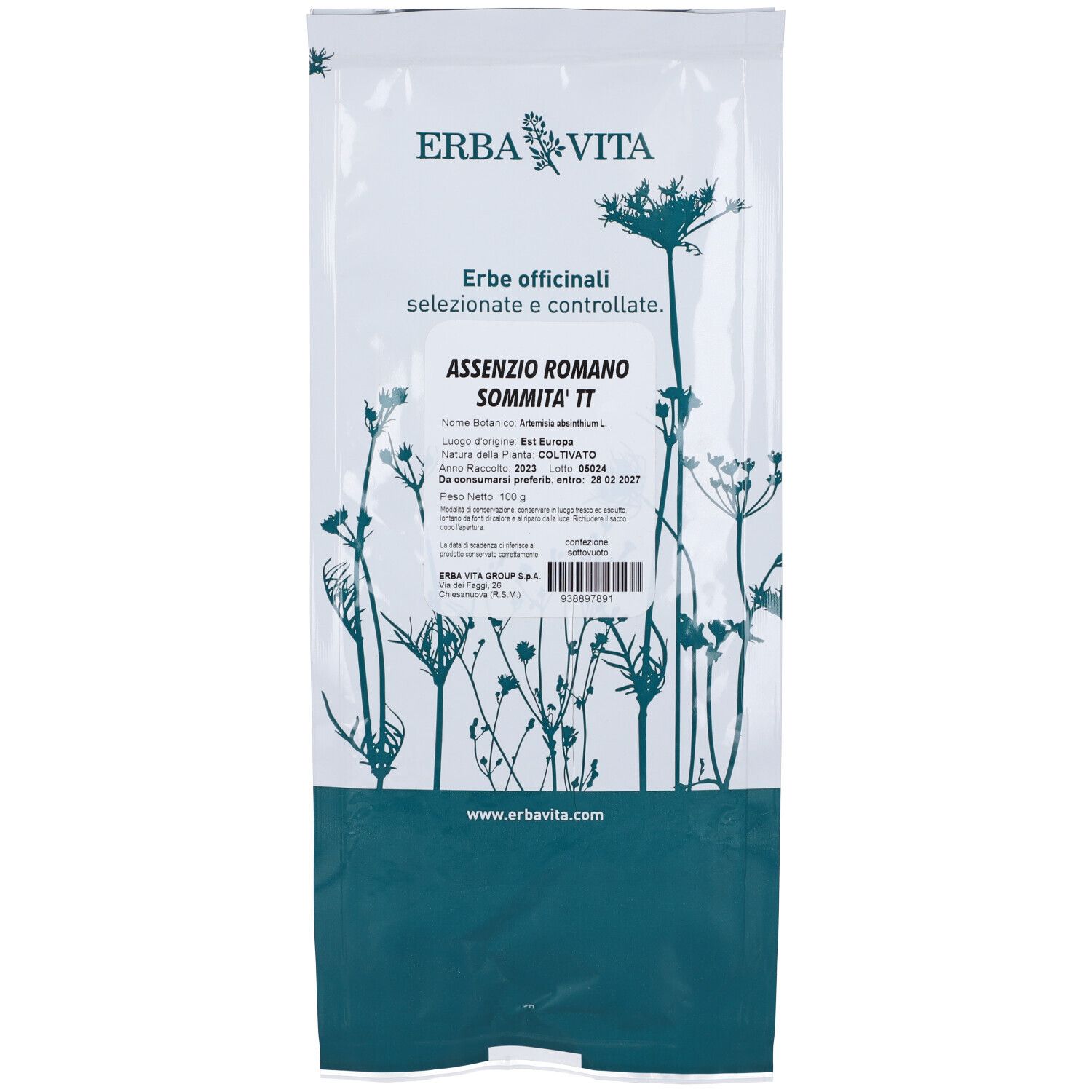 Assenzio Romano Taglio Tisana Sommita' 100 G