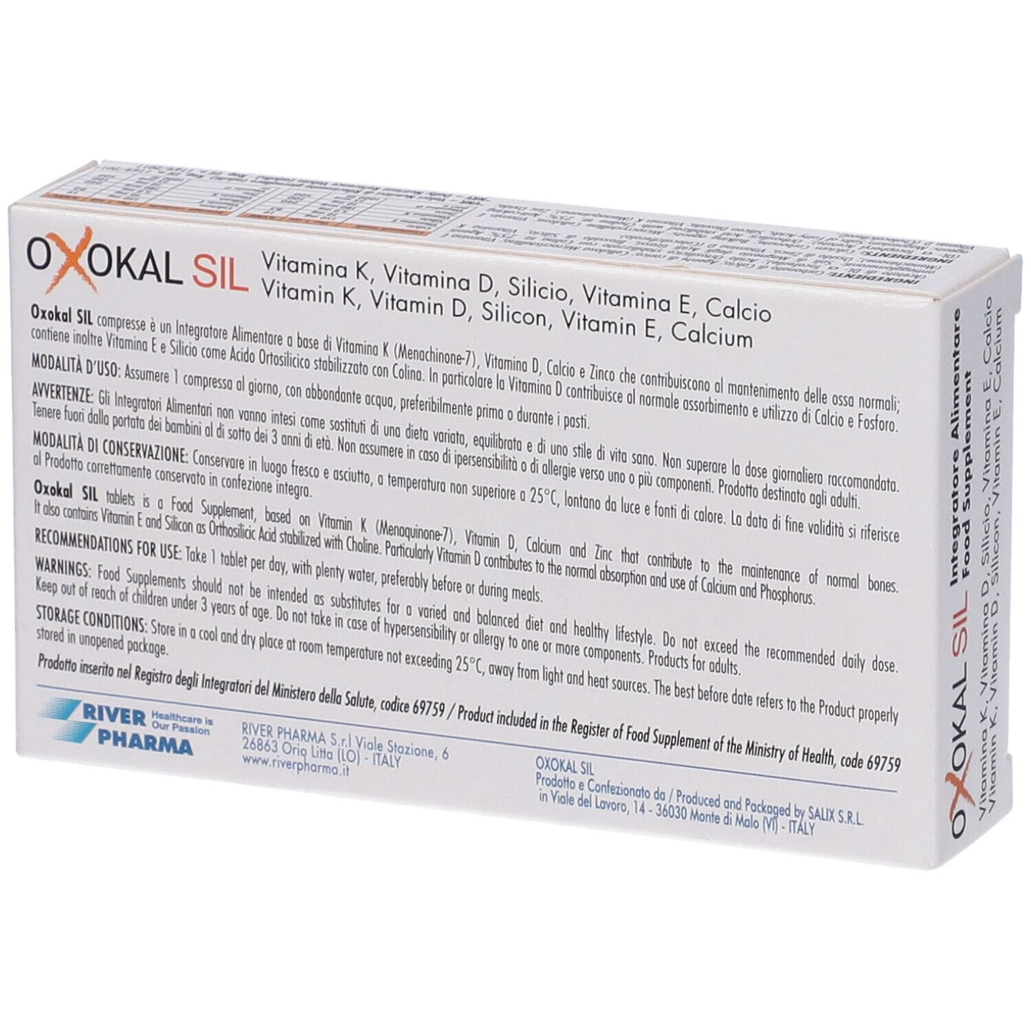 Oxokal Sil 30 Compresse Astuccio 21 G