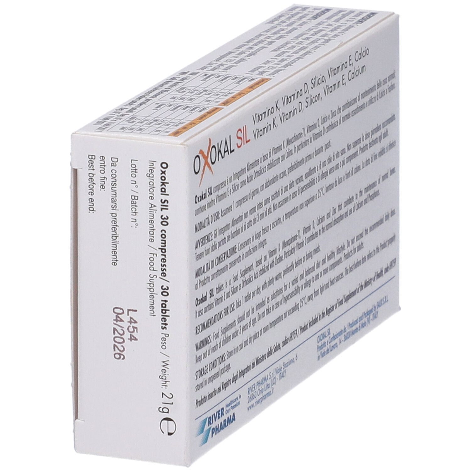 Oxokal Sil 30 Compresse Astuccio 21 G