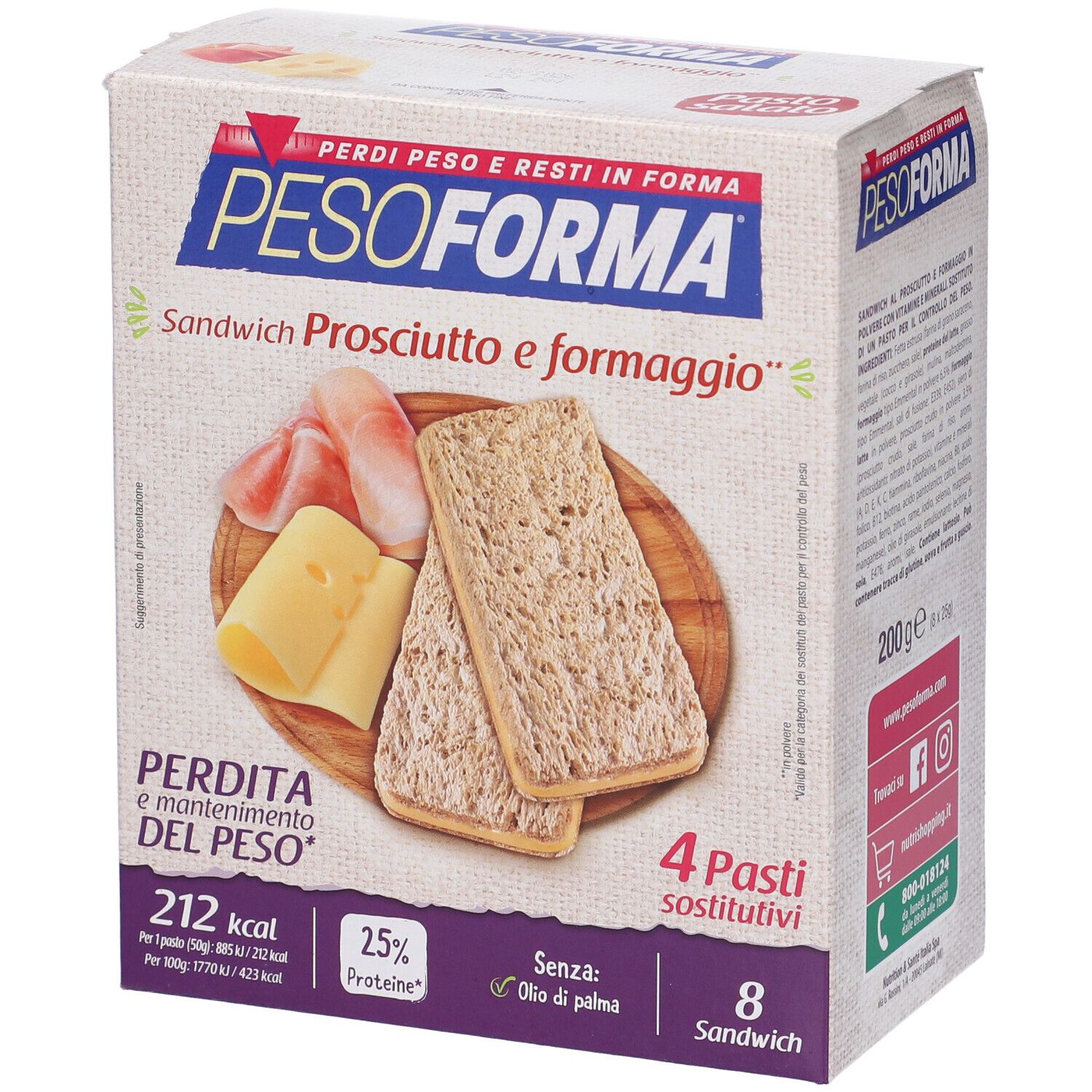 PESOFORMA® Sandwich Prosciutto e Formaggio