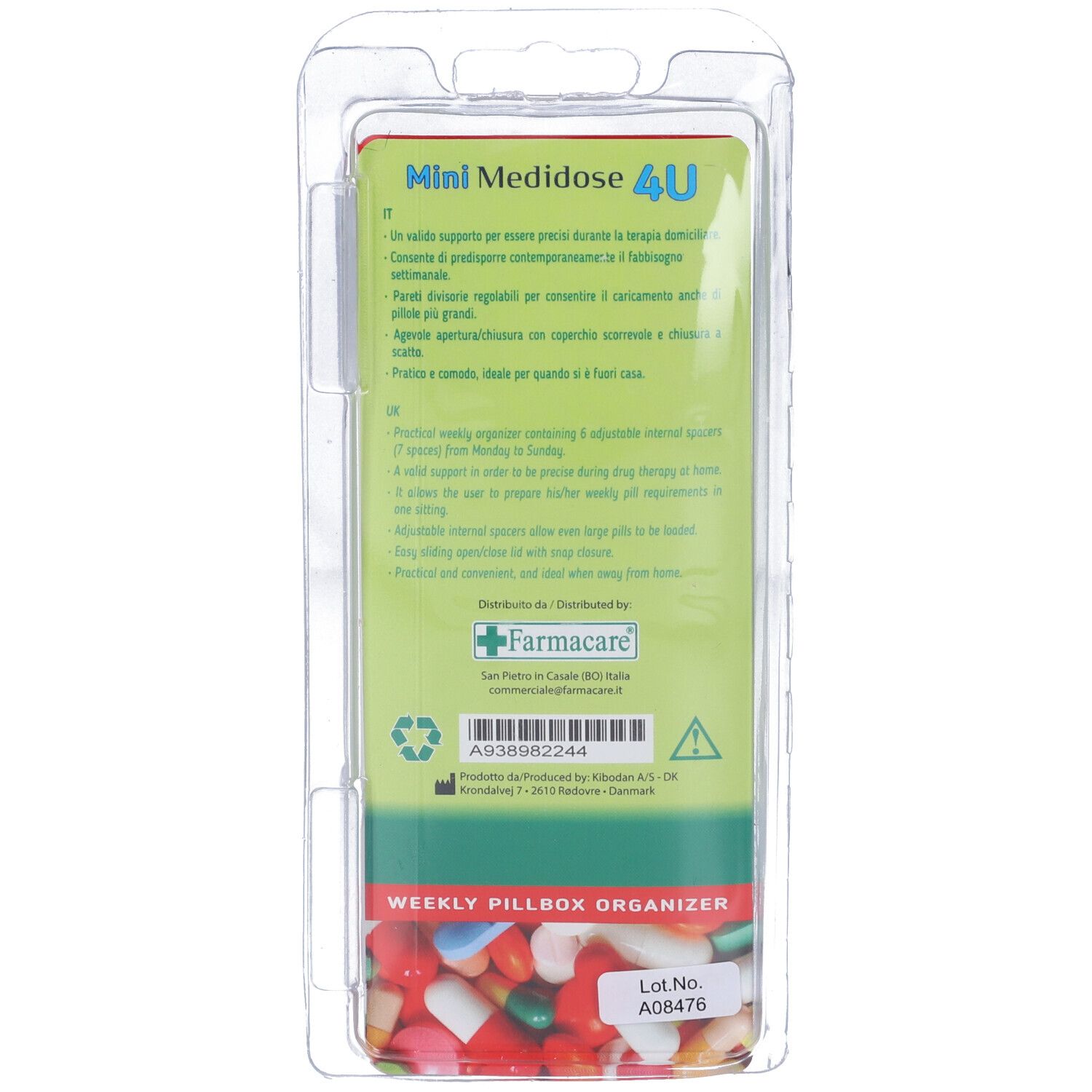Medidos 4U Portapillole Settimanale Mini