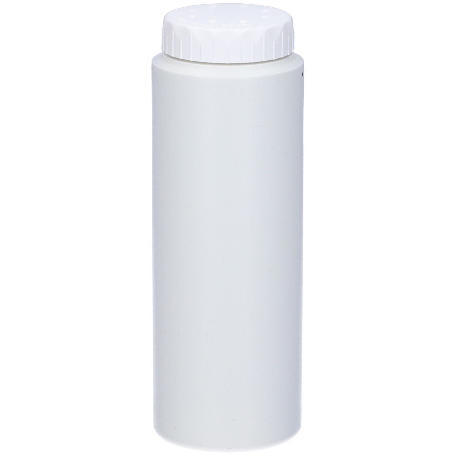 Flacone bianco con tappo bianco. Scritta LINEA BIMBI, Amido di Riso Profumato. Nessuna altra scritta visibile.