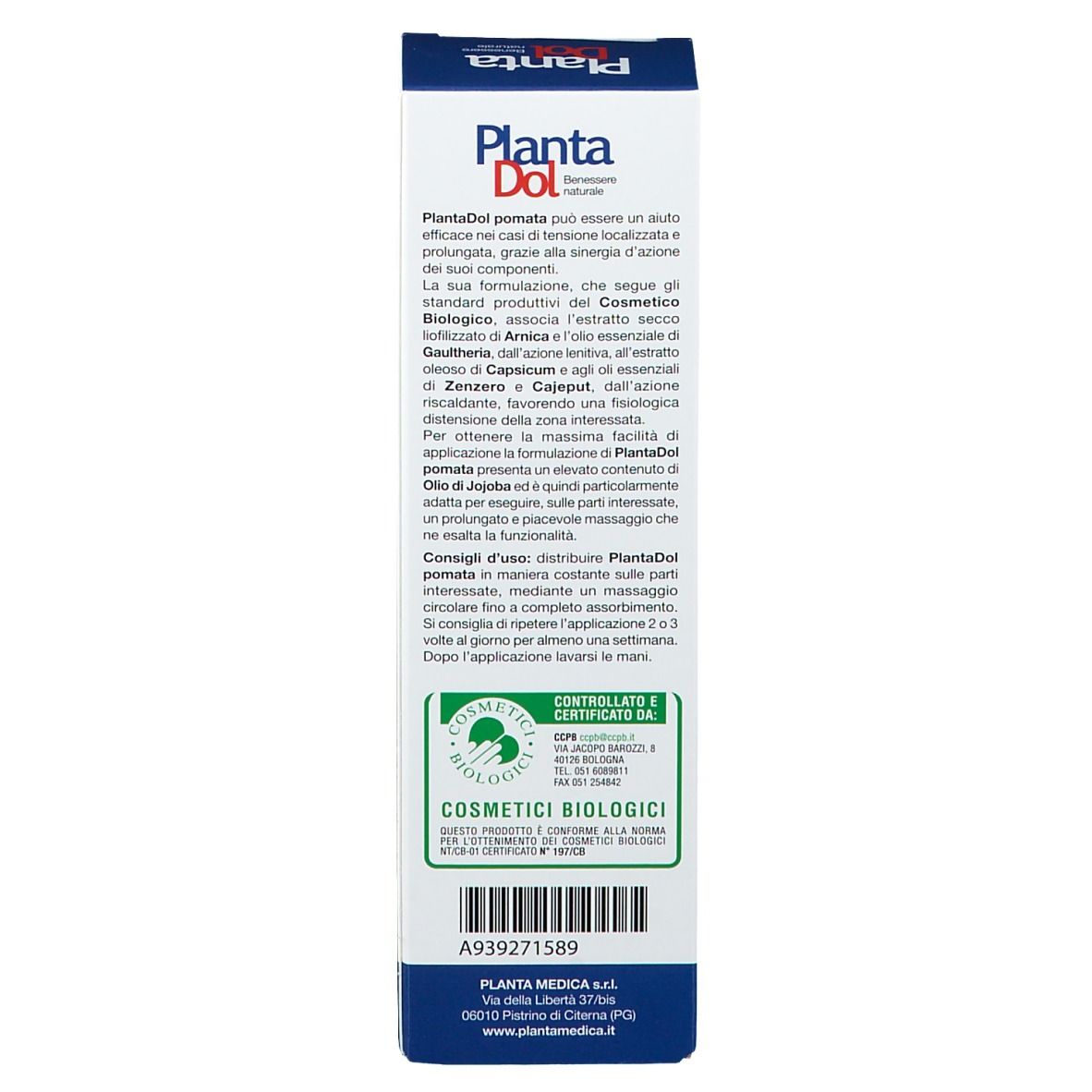 PlantaDol Pomata Azione Distensiva e Riscaldante