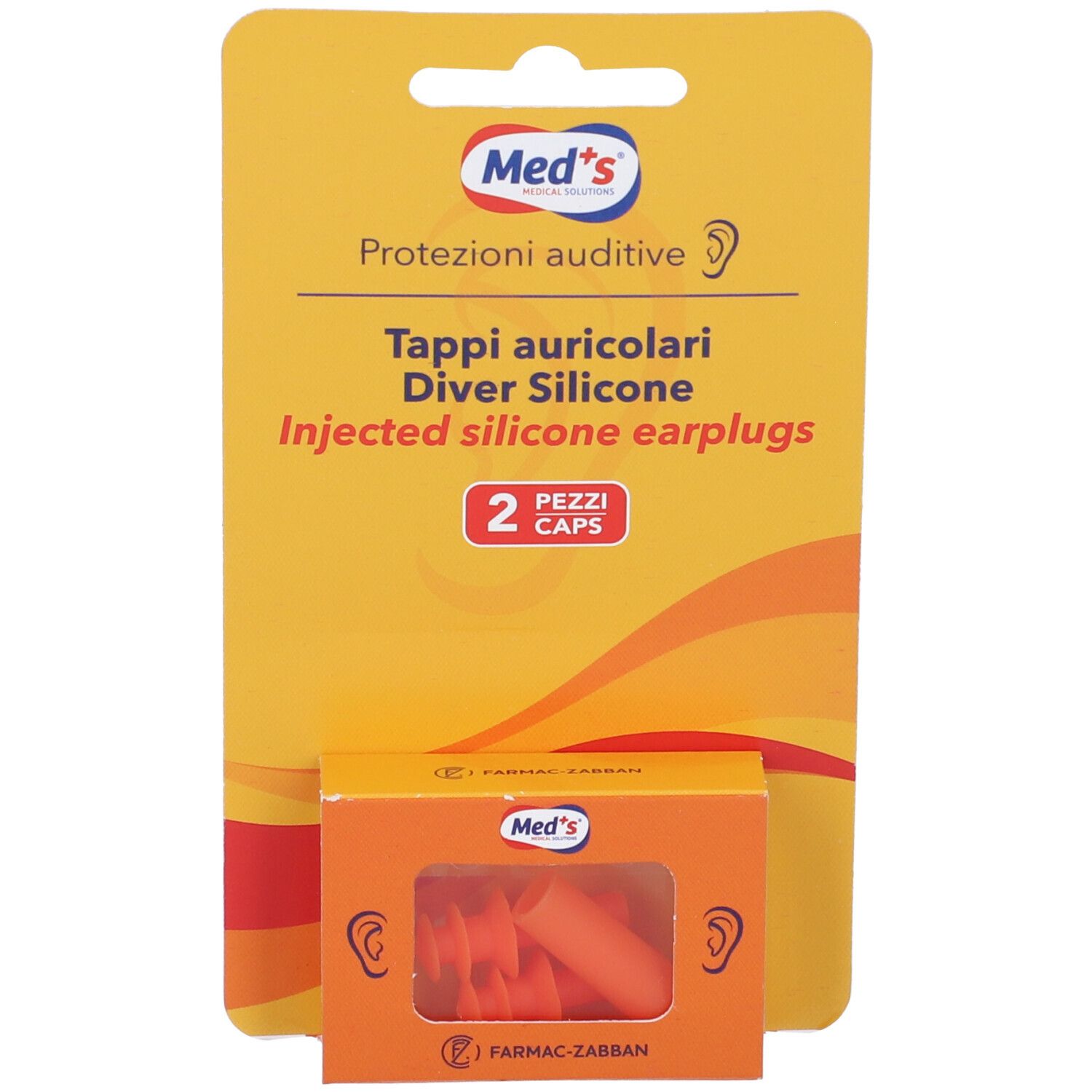Tappo Auricolare Diver Scatola 2 Pezzi