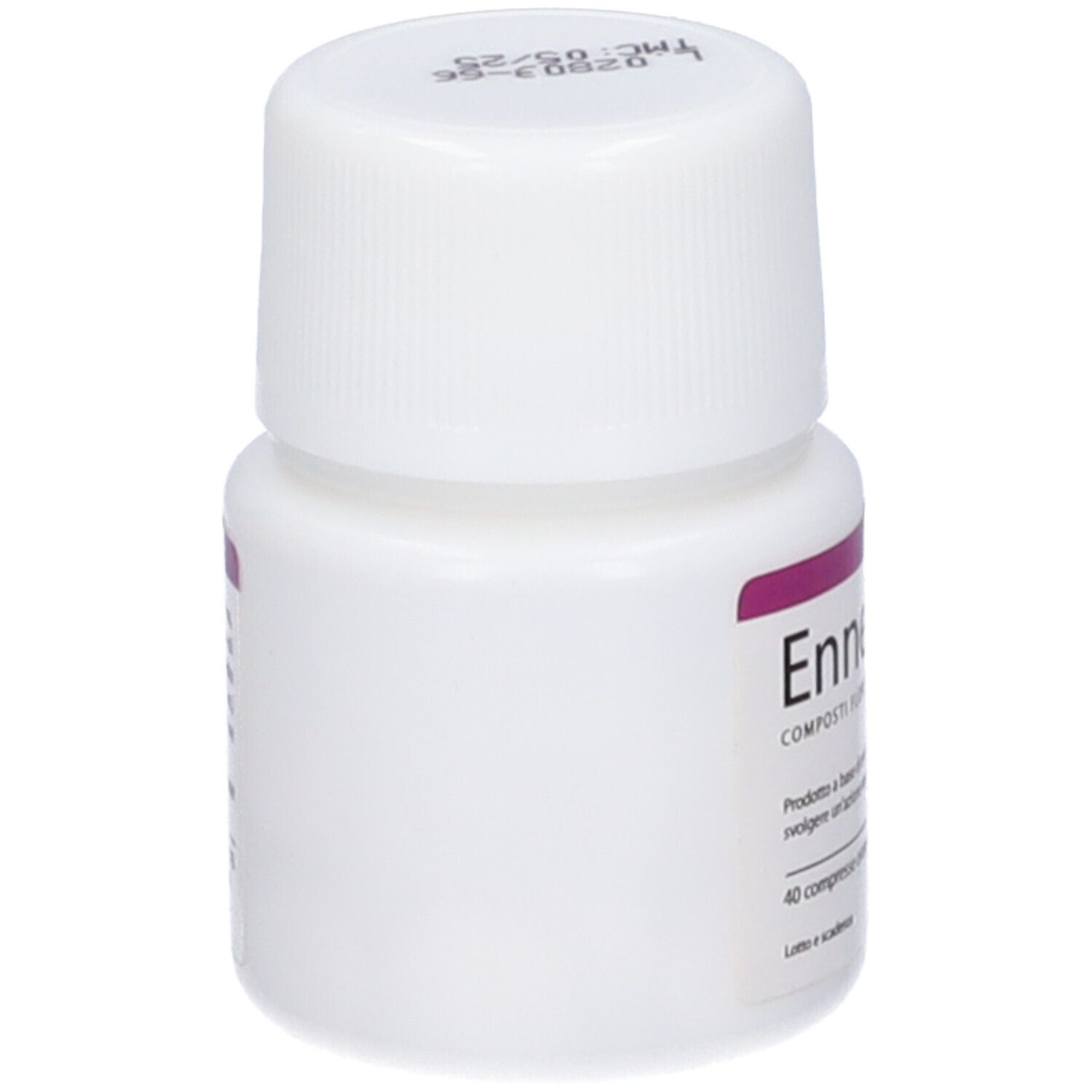 Flacone Enneaphyt 2, vista posteriore di 40 compresse orosolubili da 300 mg.