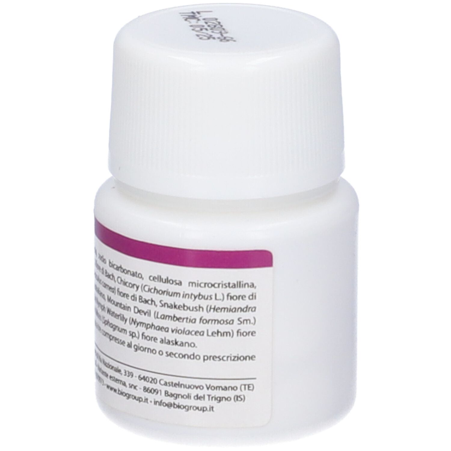 Flacone Enneaphyt 2, vista laterale di 40 compresse orosolubili da 300 mg.