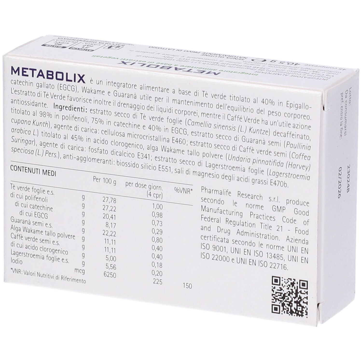 Metabolix 45 Compresse
