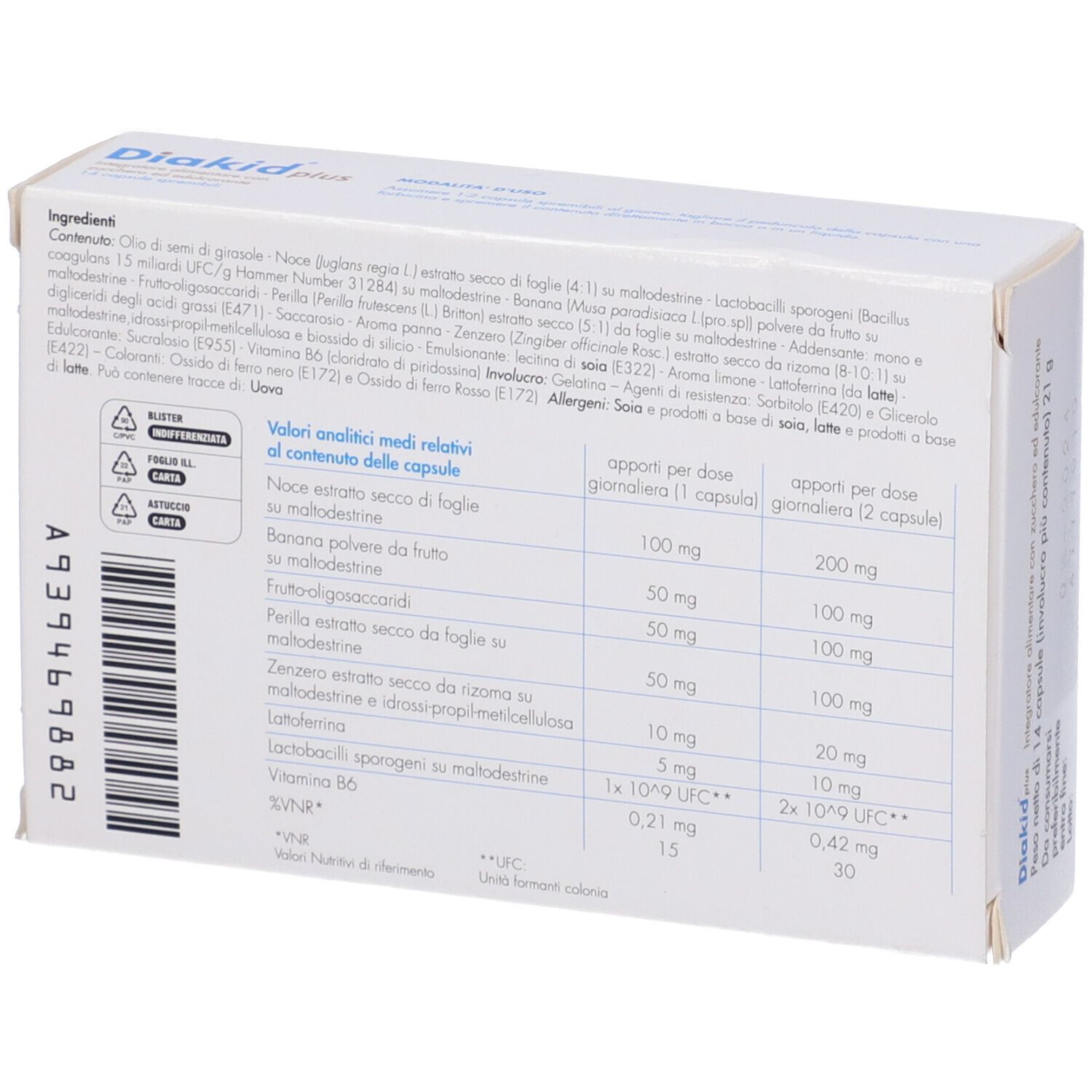 Diakid Plus 14 Capsule Spremibili