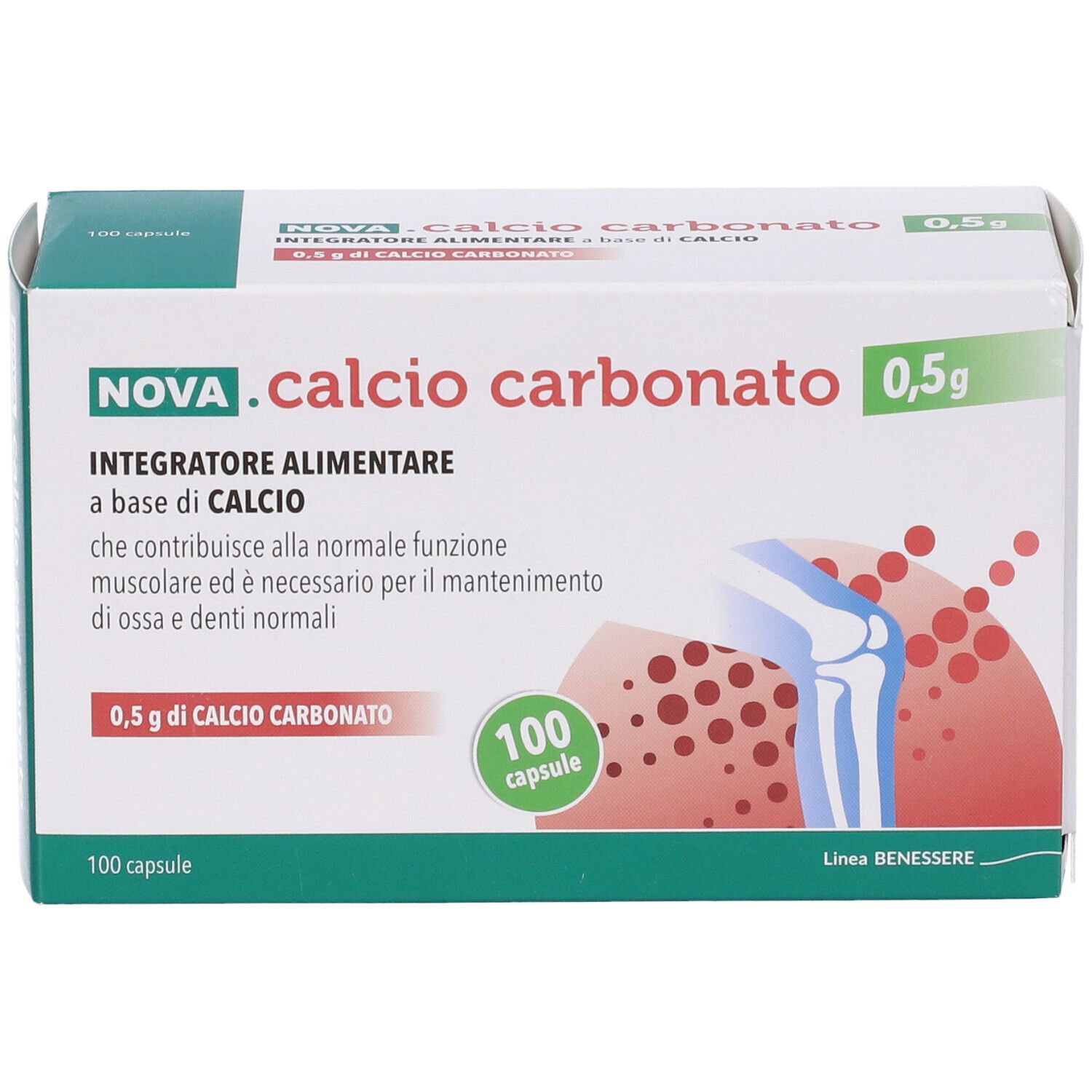 Nova Calcio Carbonato 0,5 G 100 Capsule