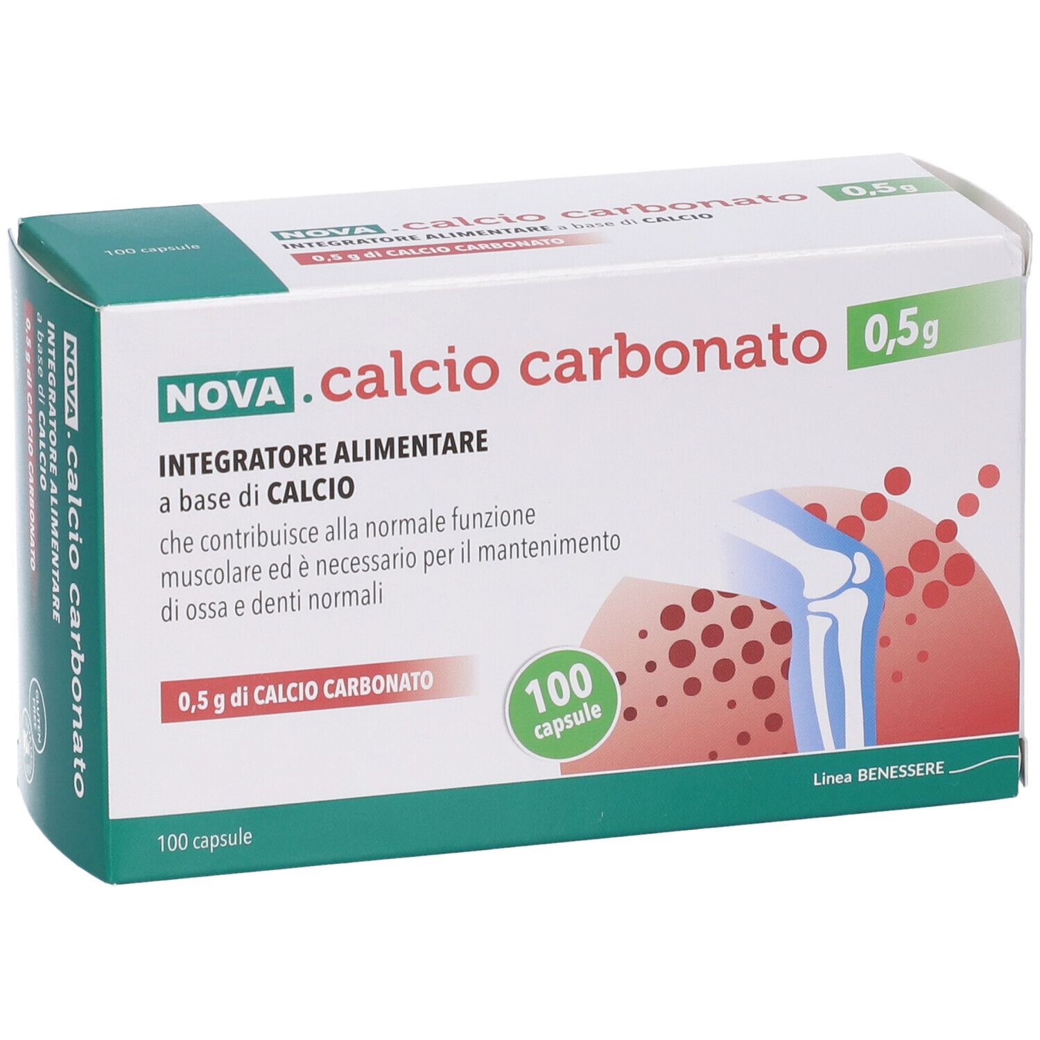 Nova Calcio Carbonato 0,5 G 100 Capsule