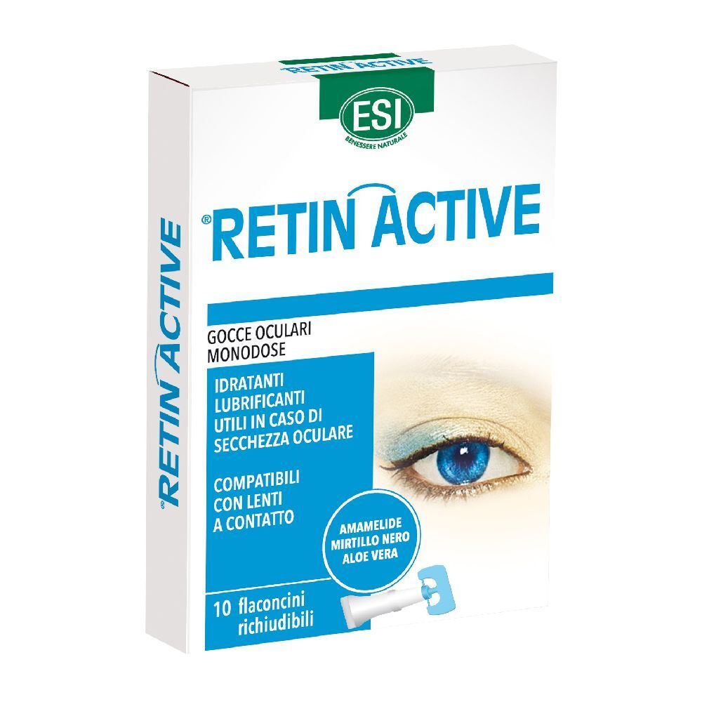 Esi Retin Active Mirtillo Gocce Oculari 10 Flaconcini Monodose Da 0,5 Ml