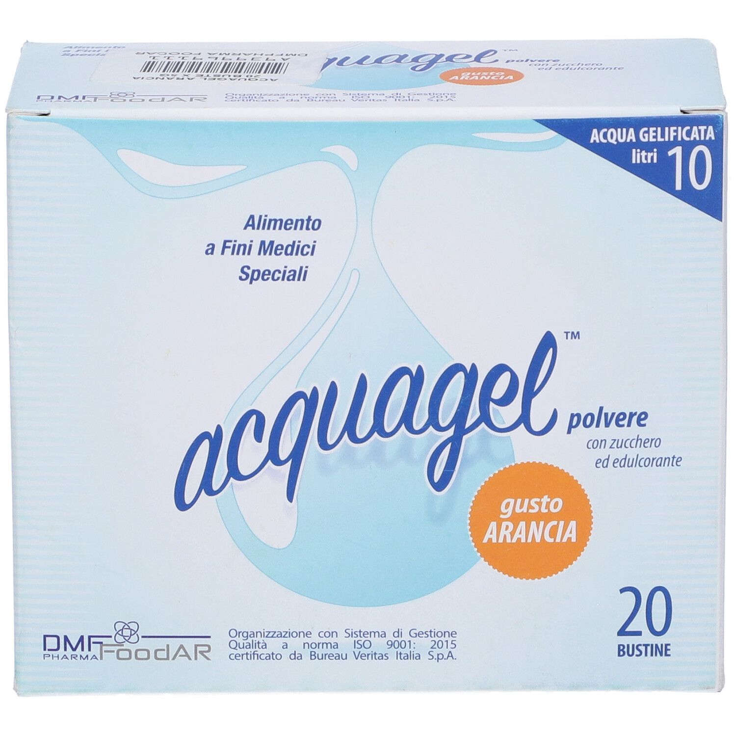 Acquagel Arancia Polvere Addensante 20 Bustine 5 G