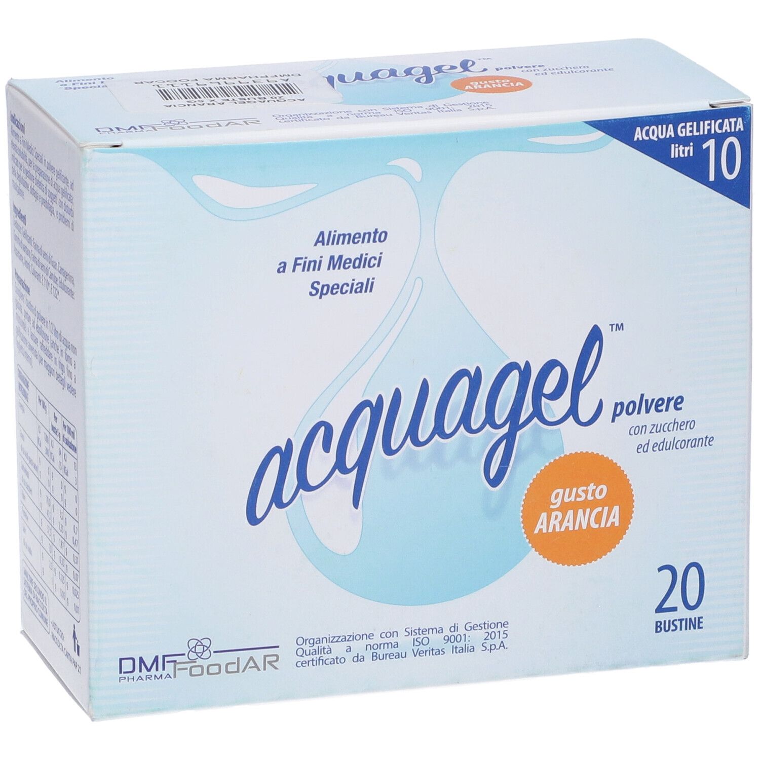 Acquagel Arancia Polvere Addensante 20 Bustine 5 G