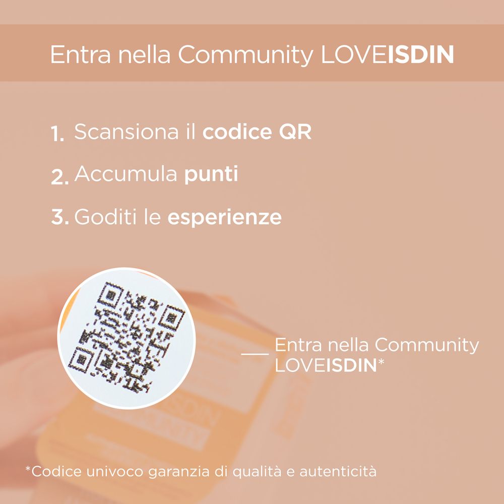 Codice QR e testo: 'Entra nella Community LOVEISDIN'.