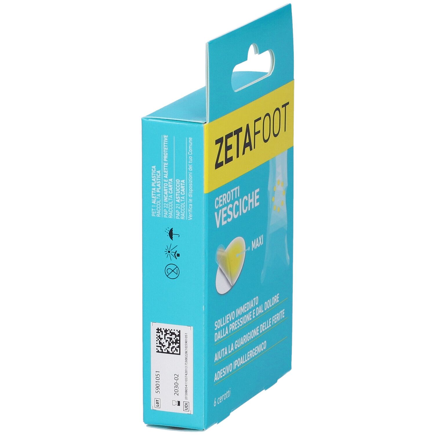 Zetafoot Cerotto Idrocolloidale Vesciche 6 Pezzi