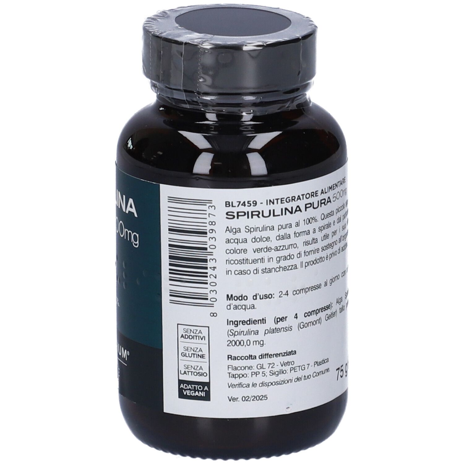 Principium Spirulina Pura 150 Compresse Da 0,5 G