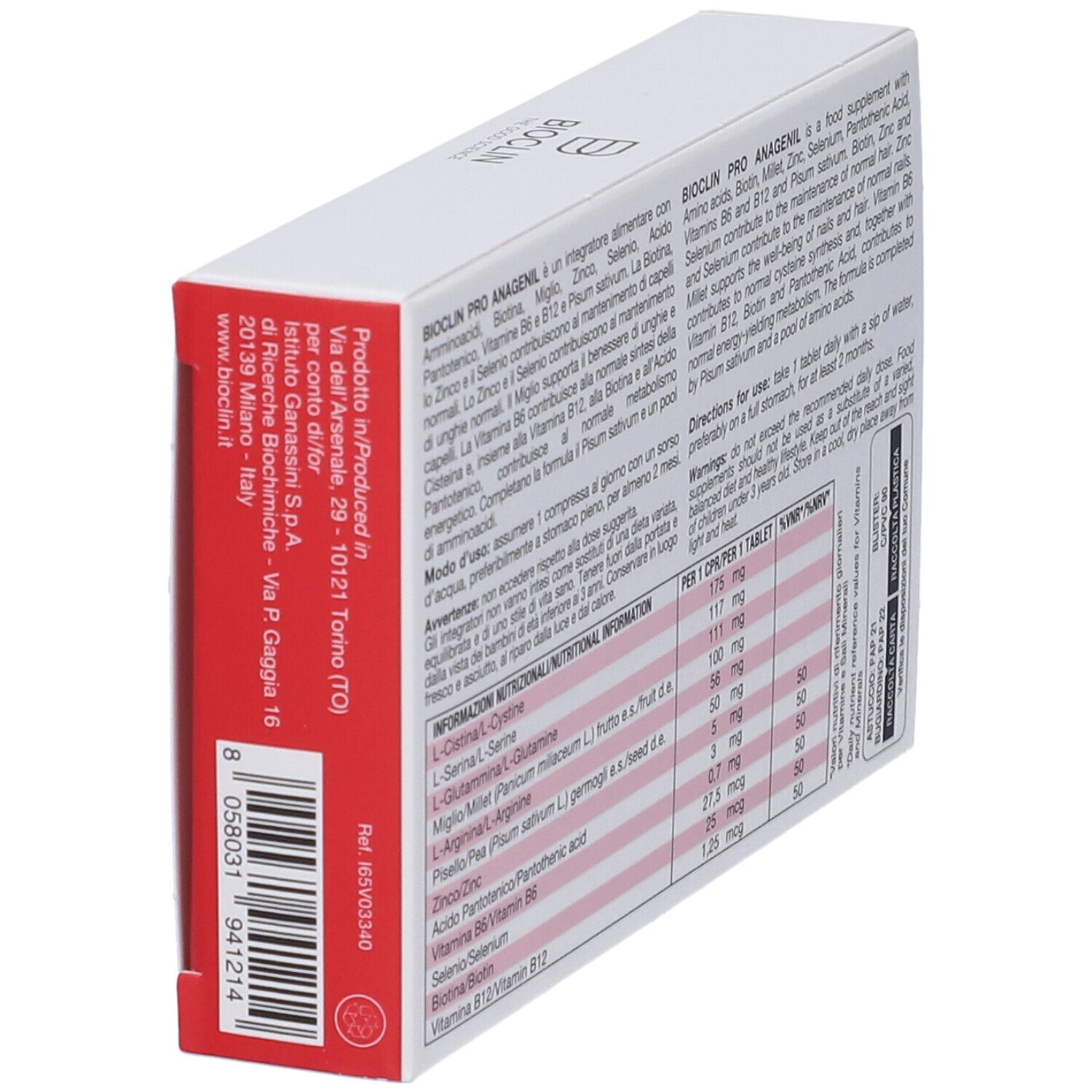 Bioclin Pro Anagenil Capelli e Unghie Compresse