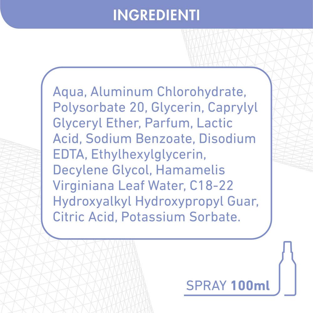 Elenco ingredienti. Spray 100ml.