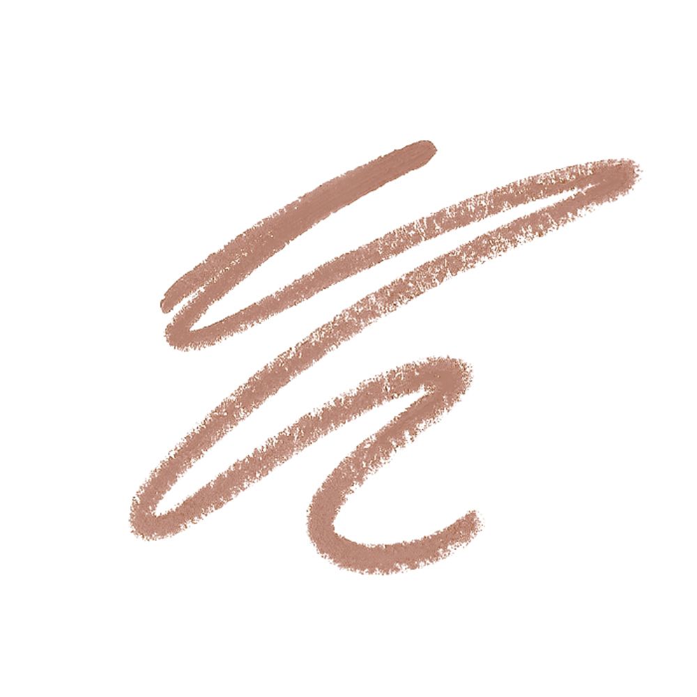 Tratto di colore marrone per sopracciglia. Su sfondo bianco.