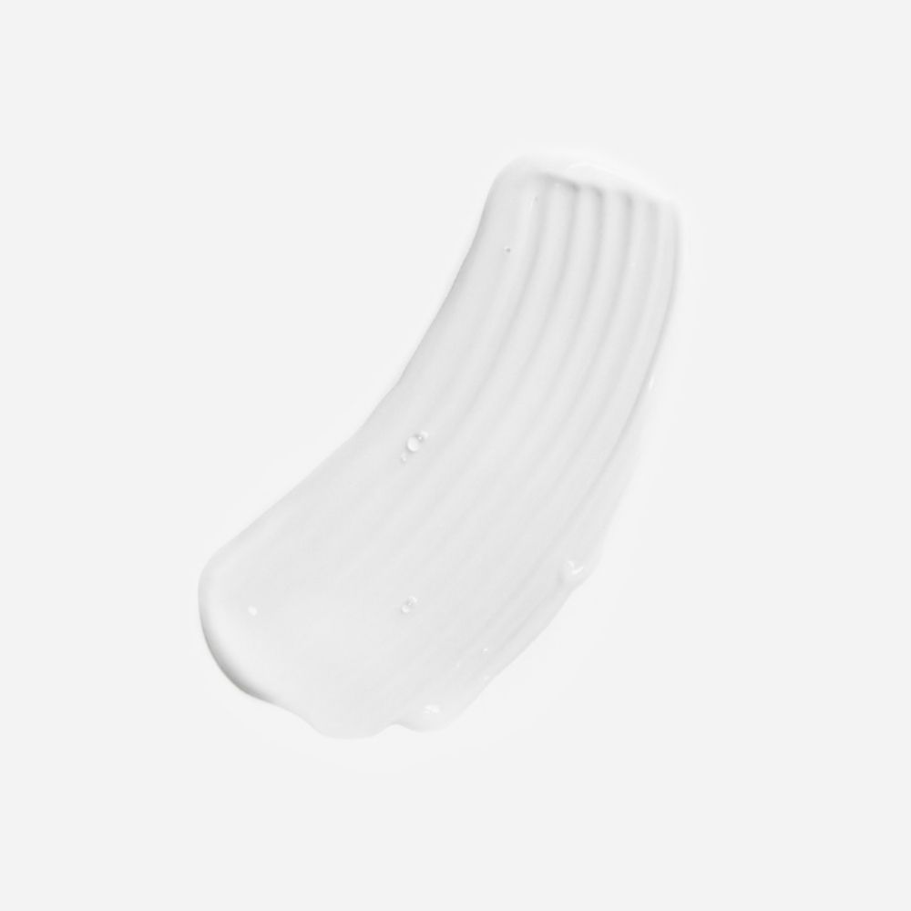 Gel bianco su sfondo bianco. Texture visibile.