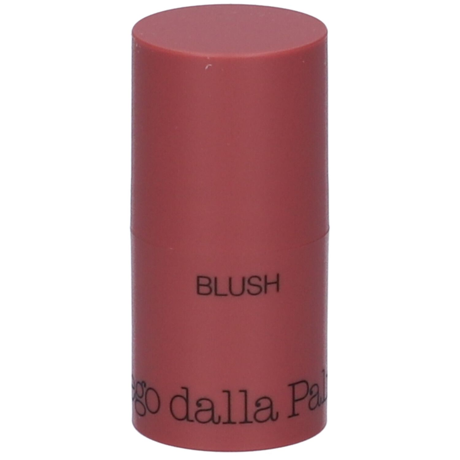 Stick blush rosa cilindrico. Scritta: BLUSH e Diego dalla Palma.