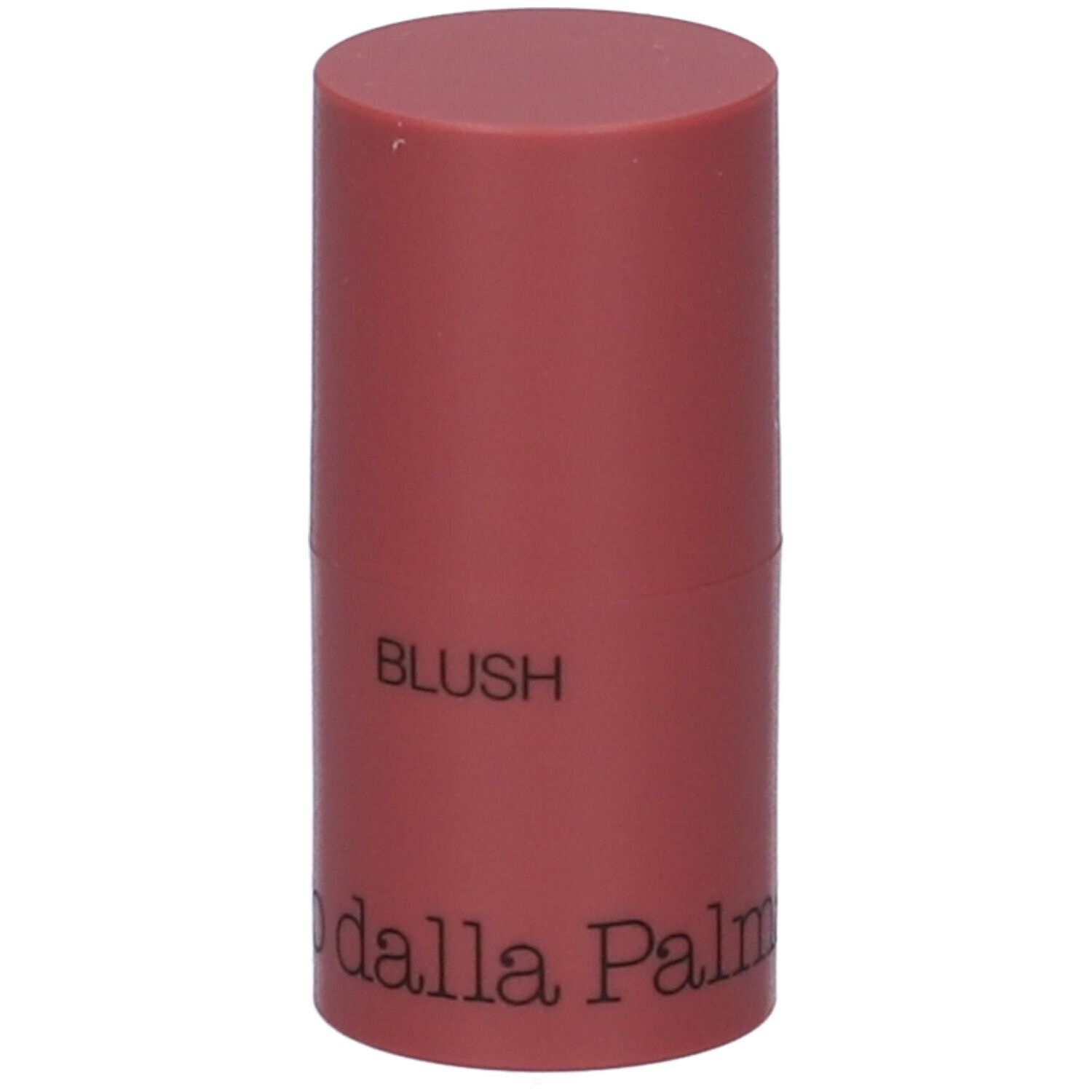 Stick blush rosa cilindrico. Scritta: BLUSH e Diego dalla Palma.
