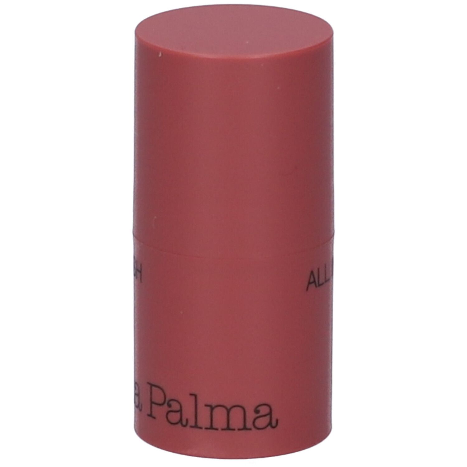 Contenitore cilindrico rosa con scritta "dalla Palma".