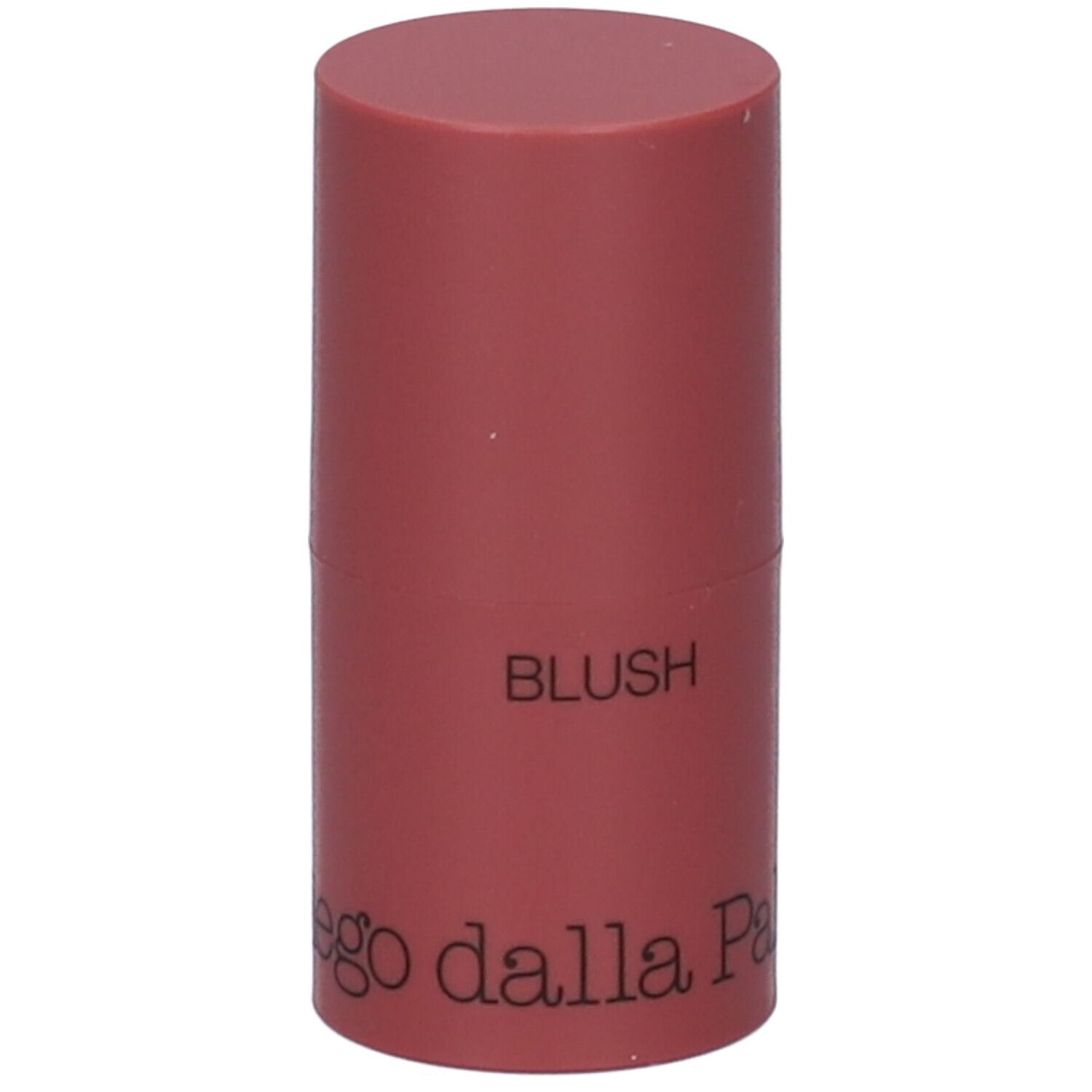 Contenitore cilindrico rosa con scritta "BLUSH" e "dalla Palma".