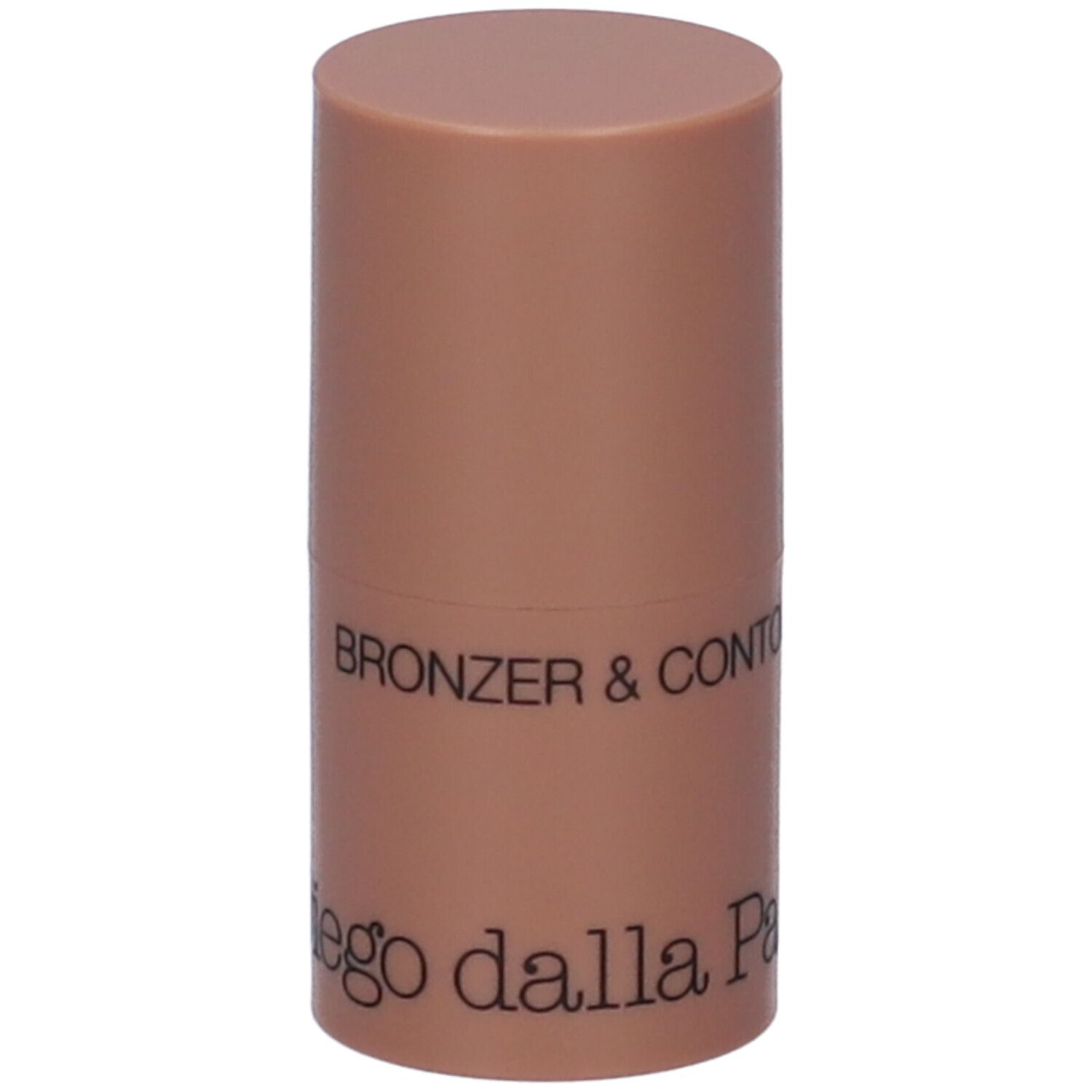 Stick bronzer e contouring cilindrico. Colore marrone chiaro. Scritta: Diego dalla Palma.