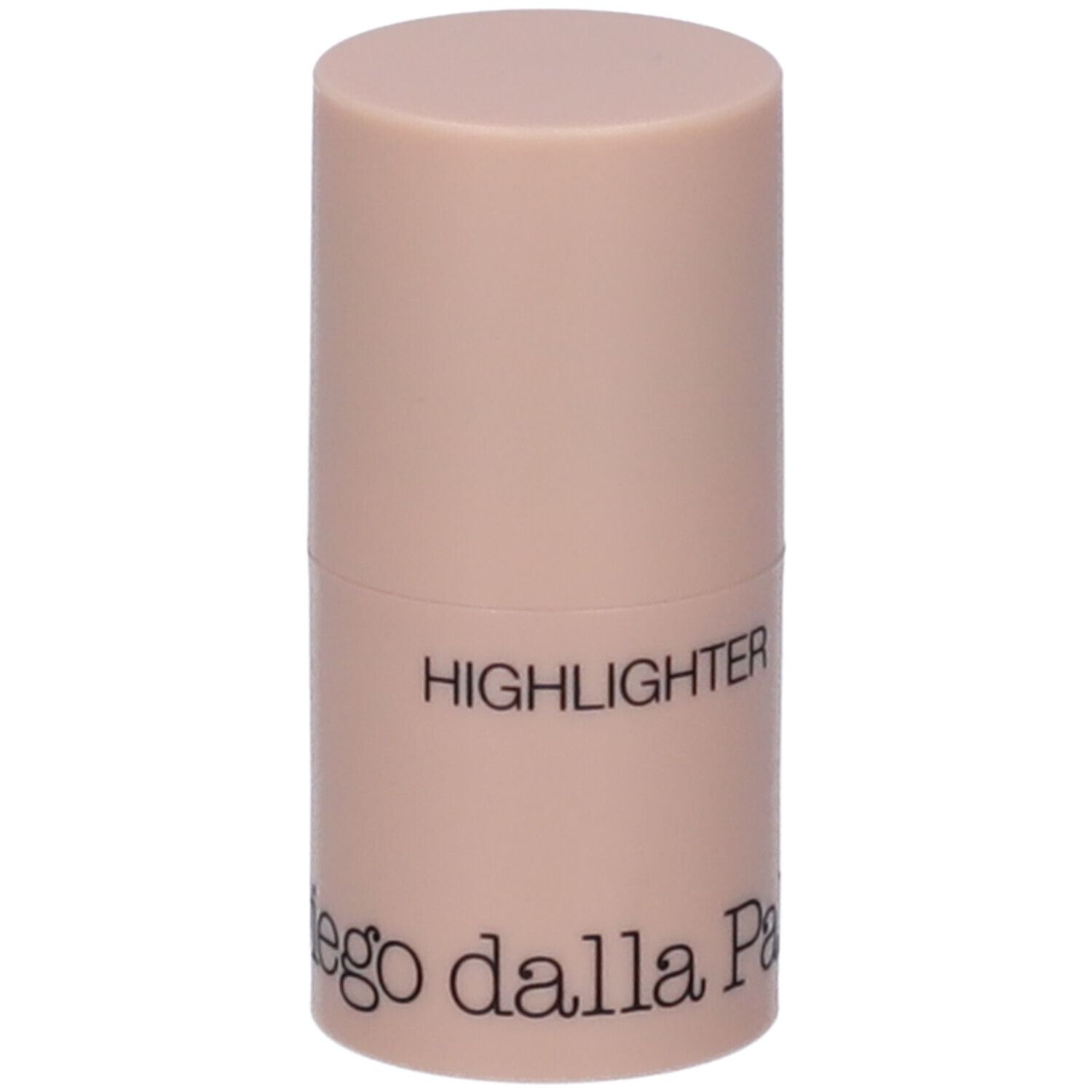 Stick illuminante beige. Scritta nera: HIGHLIGHTER, Diego dalla Palma.