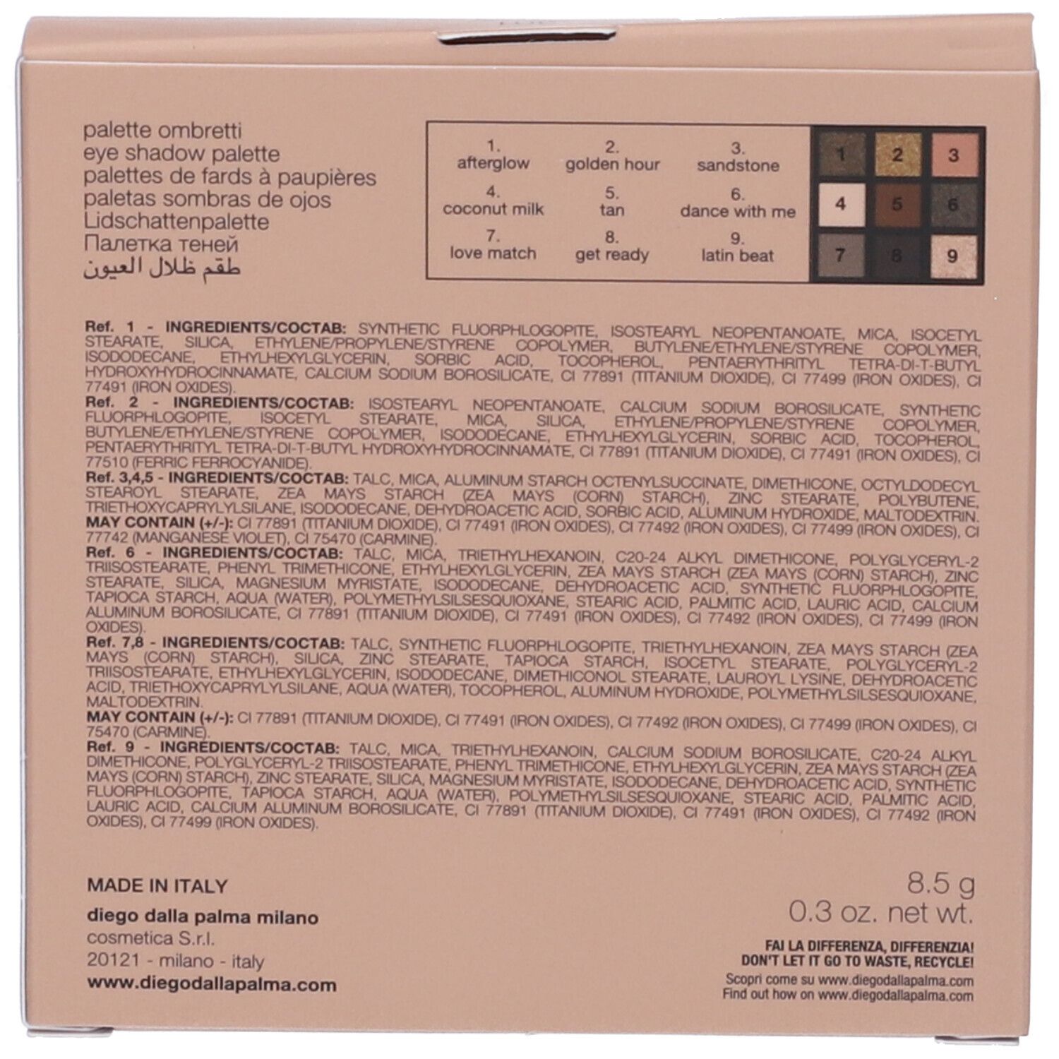 Diego dalla Palma Nuda Warm Palette Occhi