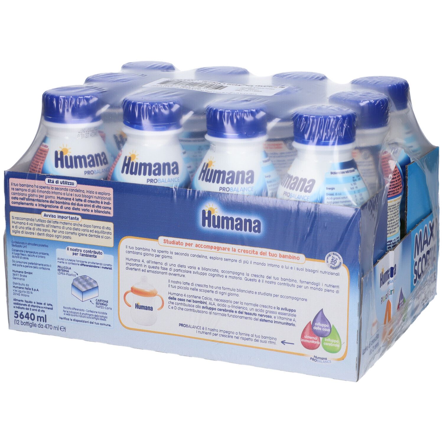 Humana 4 Probalance Multipack 12 Bottiglie