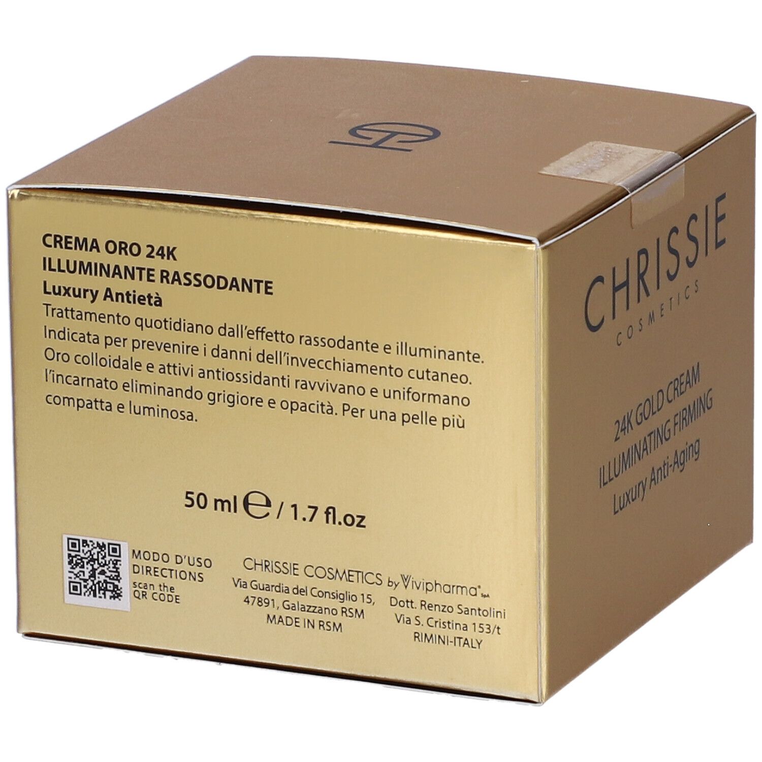 Chrissie Crema Oro 24K Illuminante Rassodante