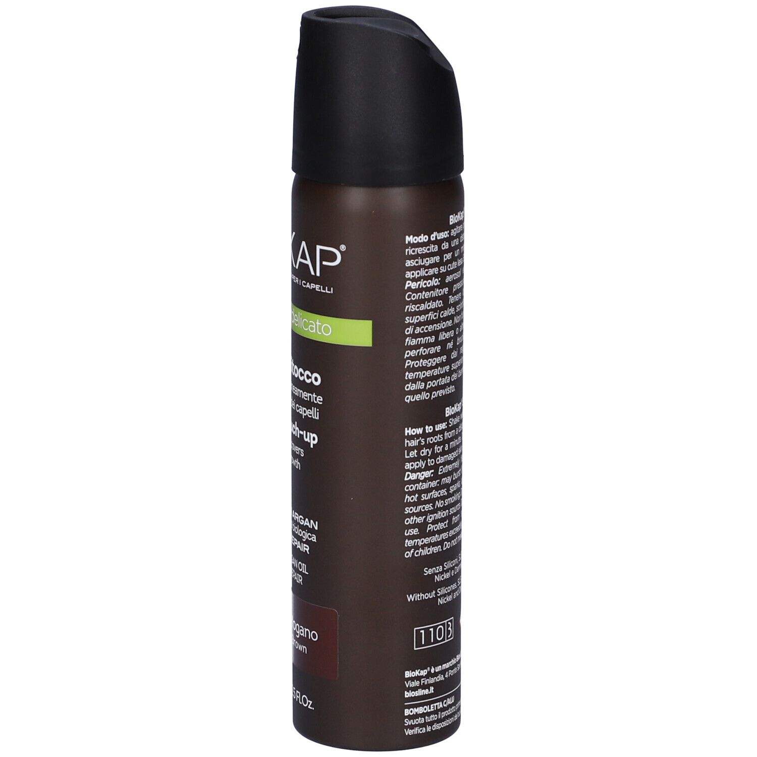 Bios Line  Biokap Nutricolor Delicato Spray Ritocco Castano Mogano 75 Ml