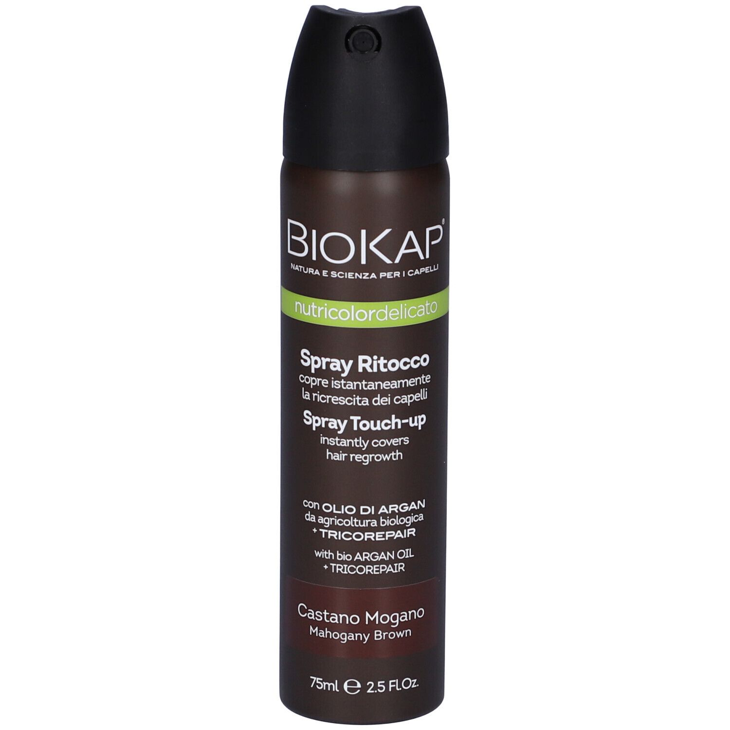 Bios Line  Biokap Nutricolor Delicato Spray Ritocco Castano Mogano 75 Ml