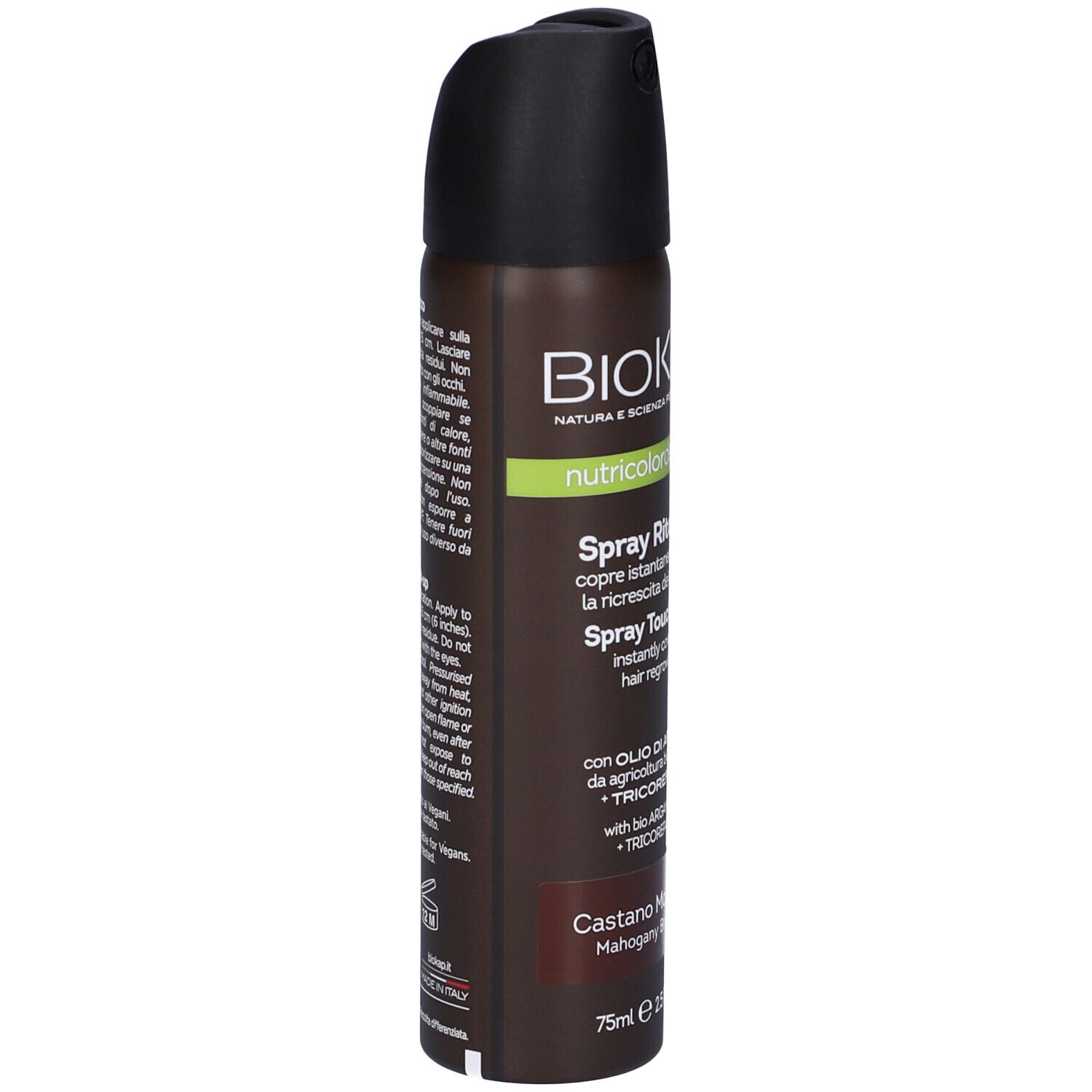 Bios Line  Biokap Nutricolor Delicato Spray Ritocco Castano Mogano 75 Ml